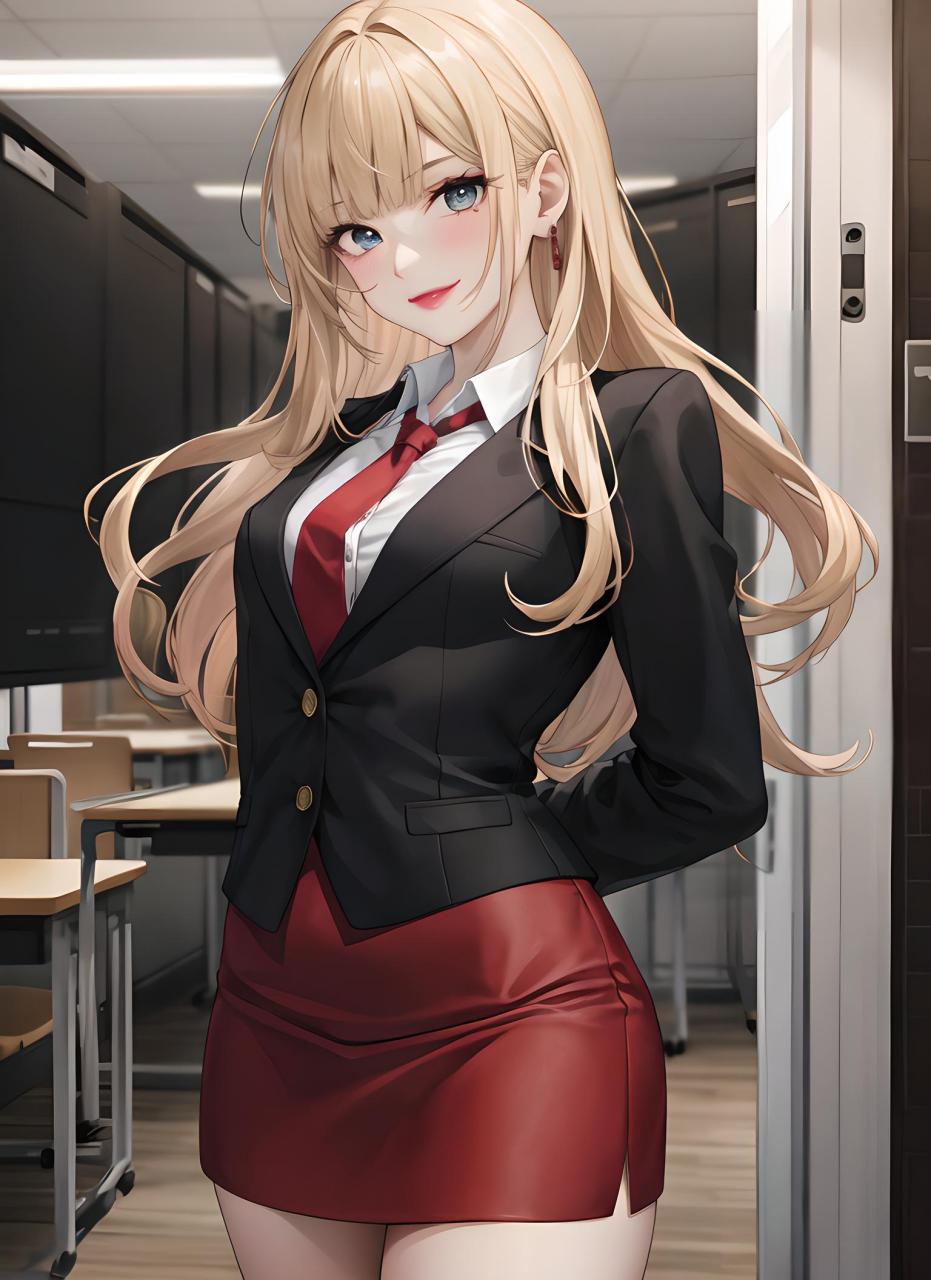 职场御姐系列 :金发西装御姐(12) 二次元西装控金发御姐,她穿着一套