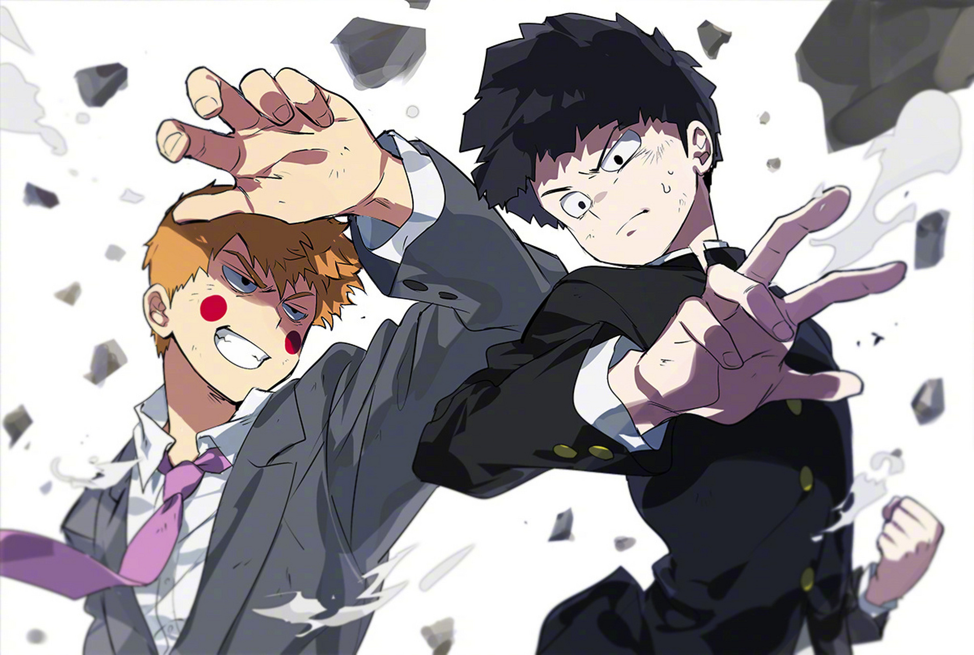 灵能百分百# mob和师匠的日常,两个人都好帅好喜欢!