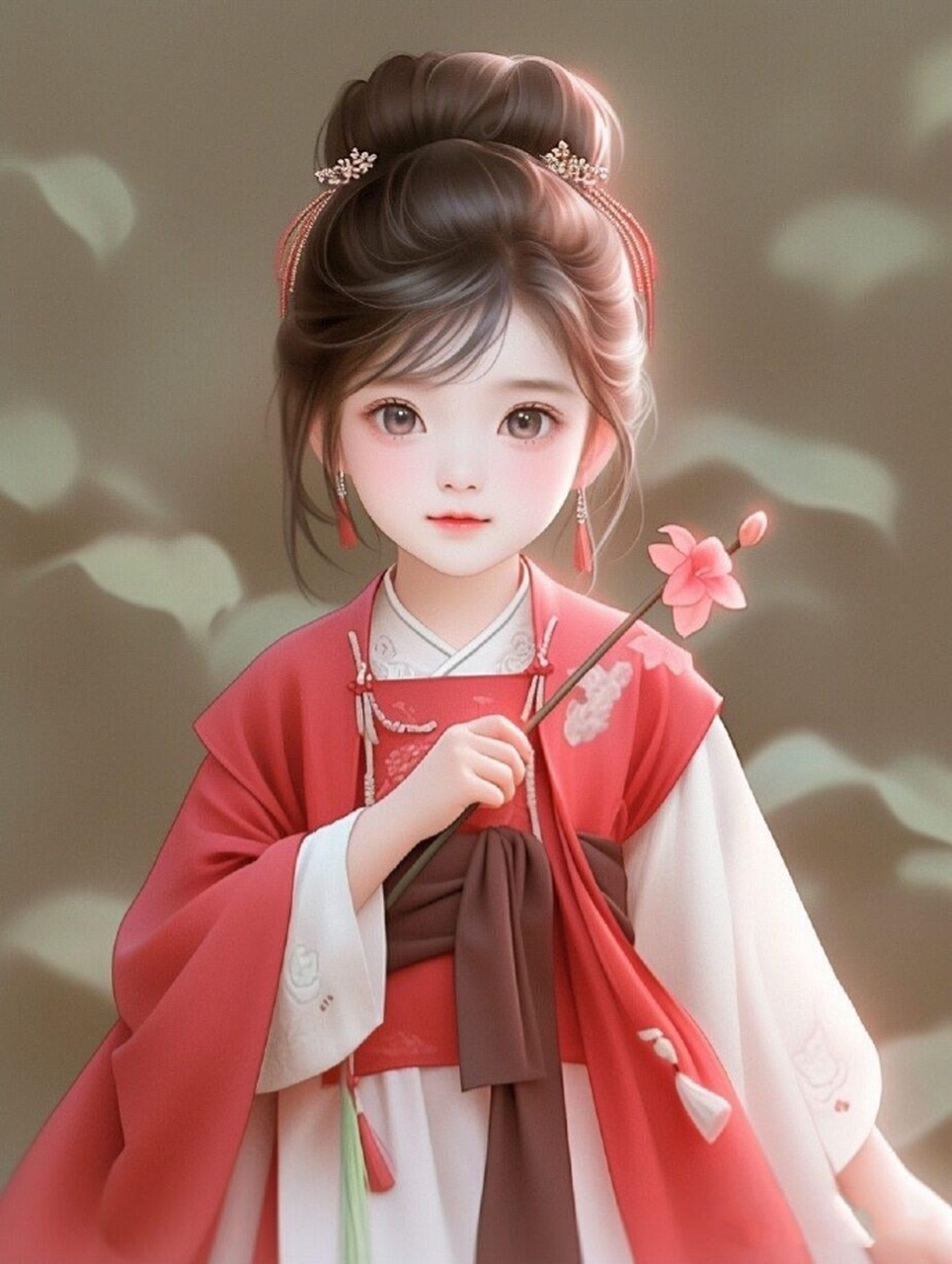 水灵灵红衣女孩古风头像 ​​​ #古风头像#