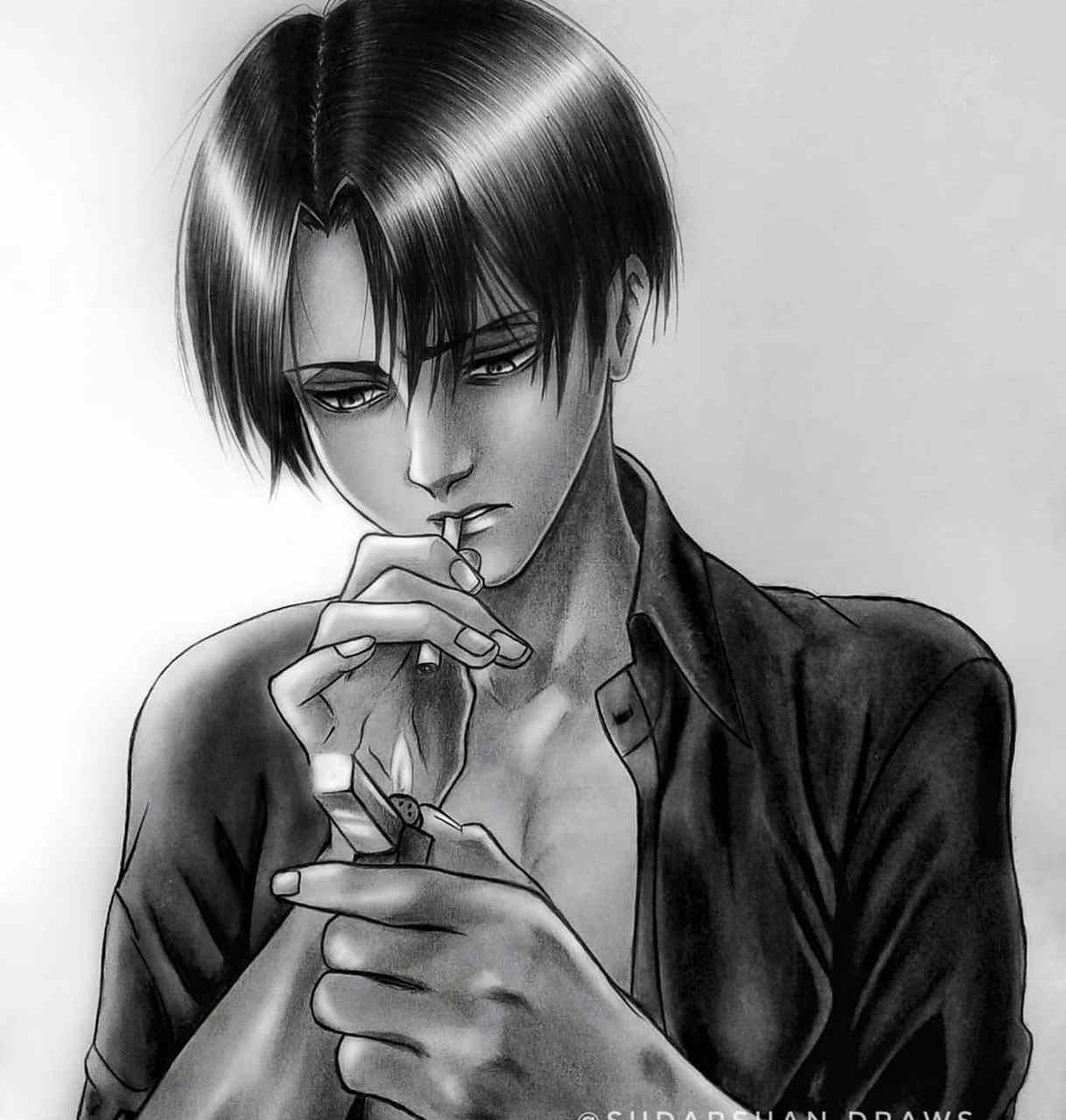 抽烟的兵长#动漫# #二次元# #漫画