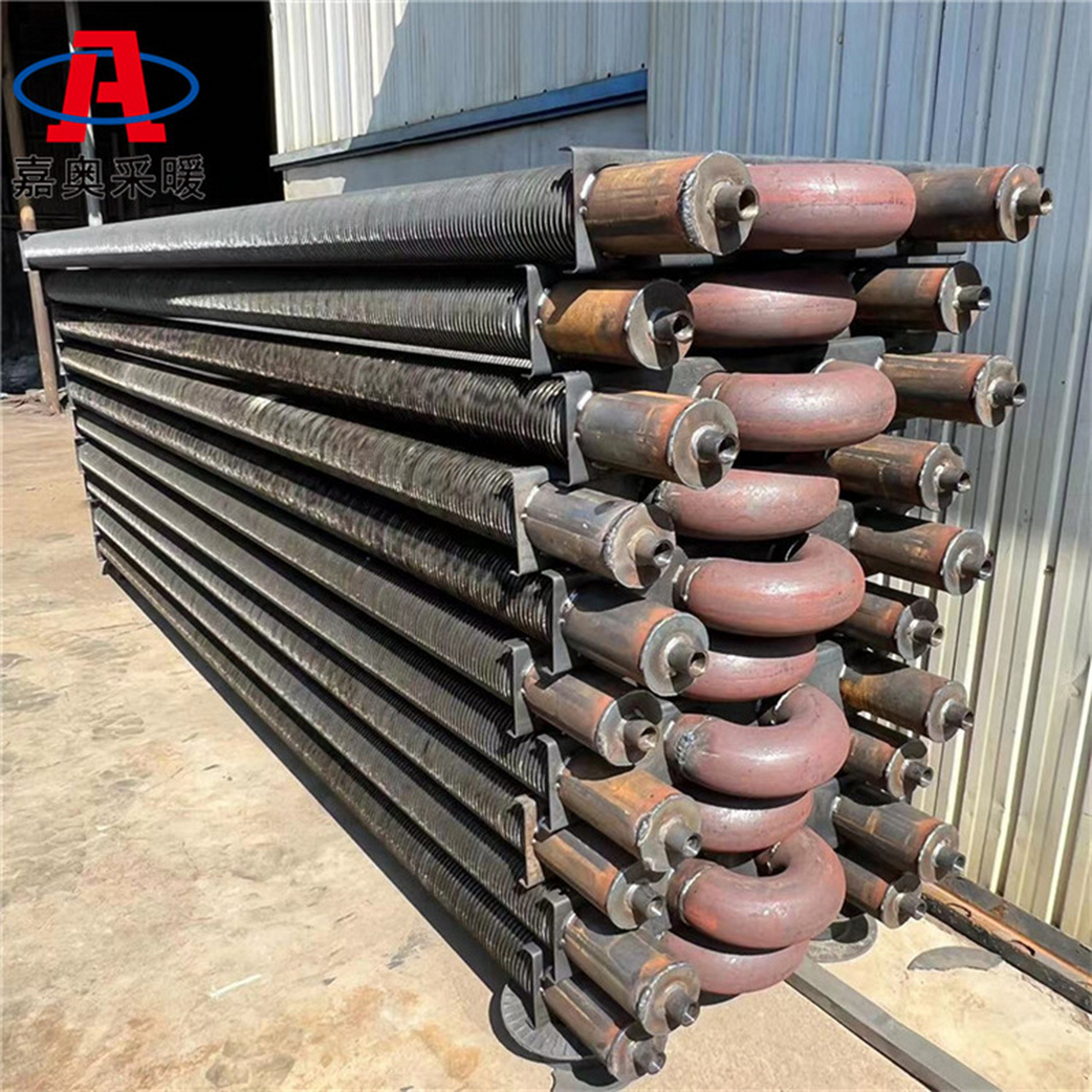 蔬菜大棚圆翼翅片管散热器 钢制翅片管省煤器锅炉用,大棚圆翼翅片管