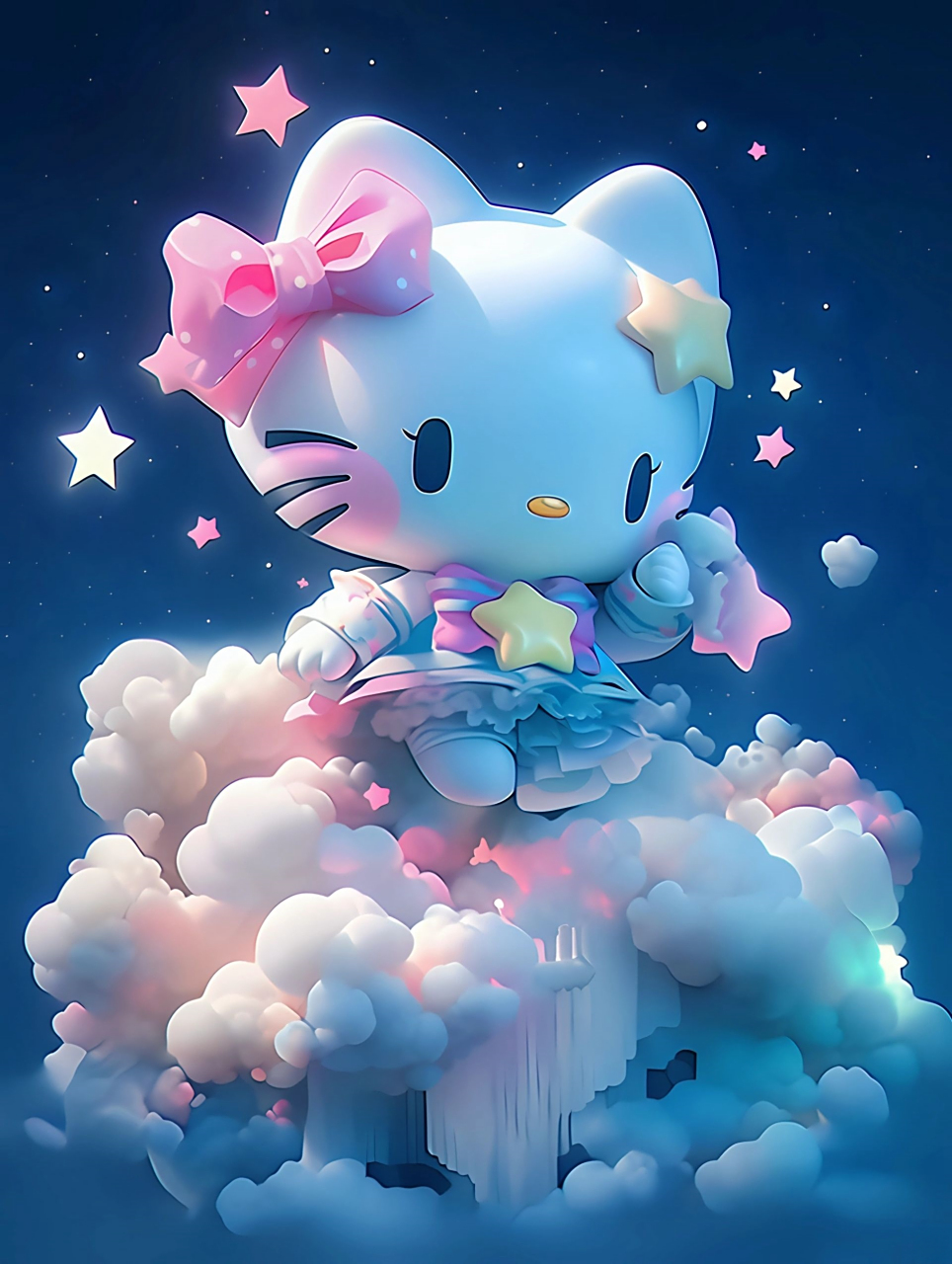 她的身上穿着标志性的粉色连衣裙,头戴着一个可爱的蝴蝶结.