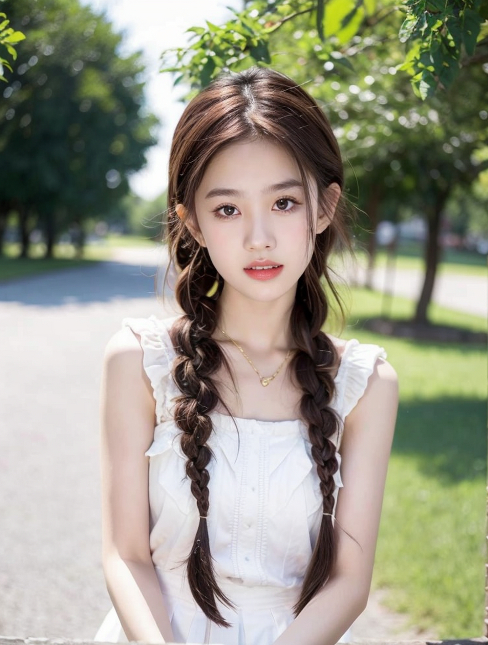 清纯可爱的双麻花美少女摄影写真#养眼美女# #性感美女# #气质美女