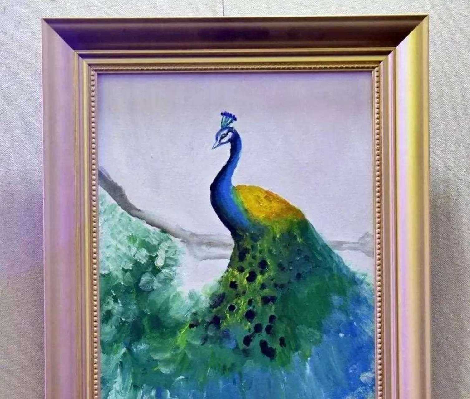 王岳伦晒出宝贝女儿获得国际认可得奖的画作《花园》,可以感受得到老