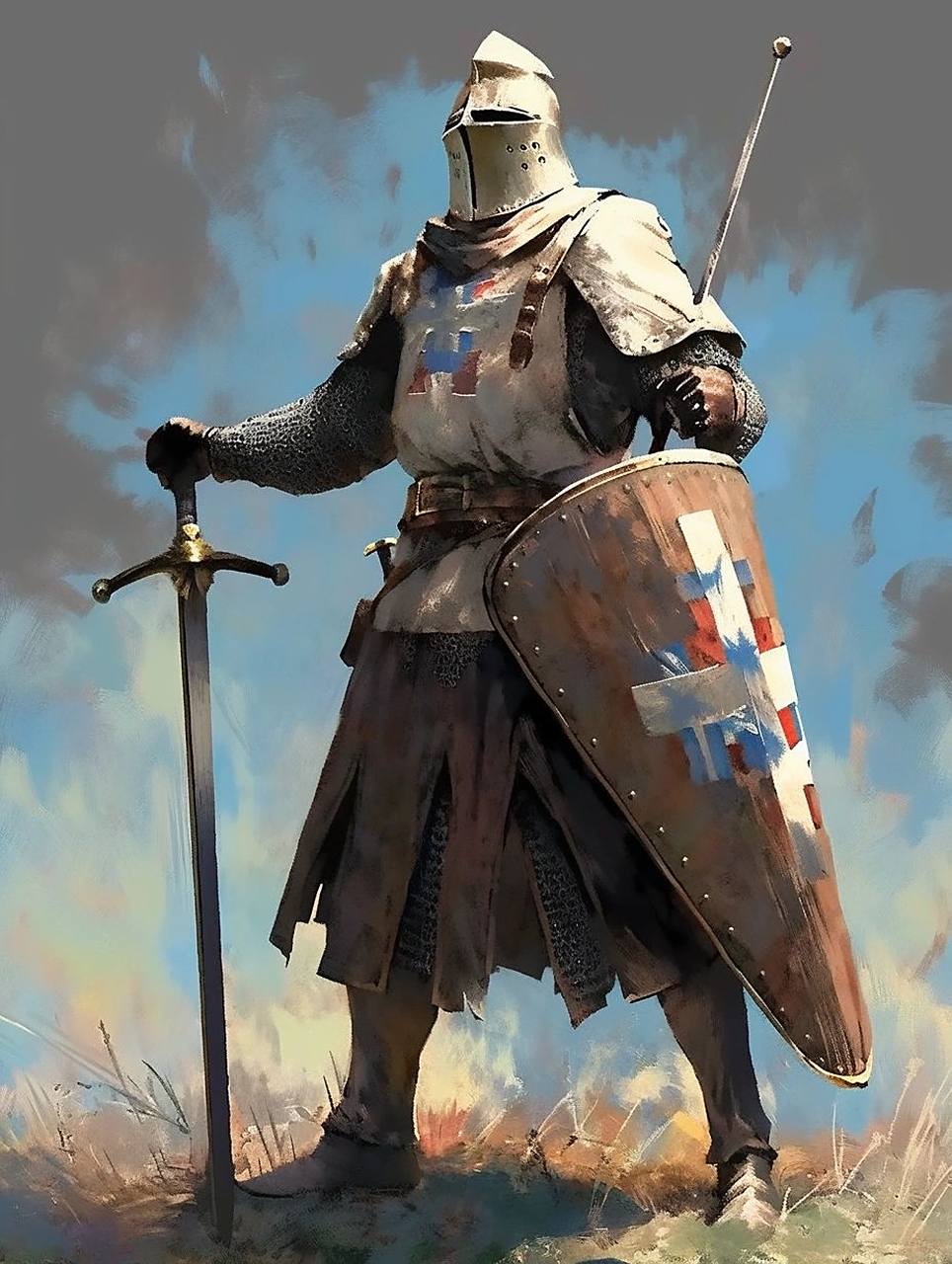 中世纪的十字军由封建领主(和他们旗下的武装骑士),宗教骑士团以及