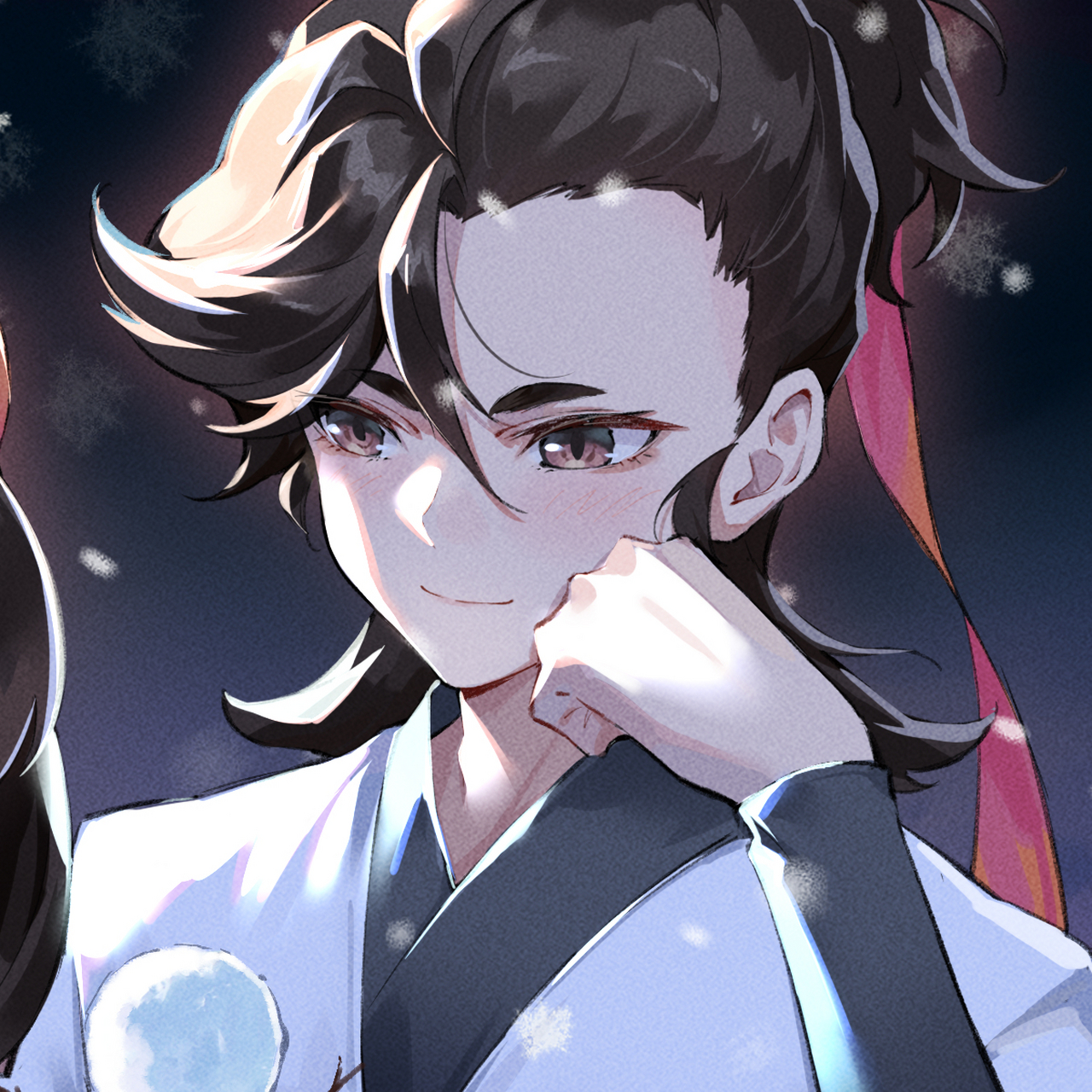 他朝若是同淋雪,此生也算共白头#一念逍遥# #情侣头像# #动漫# #大雪