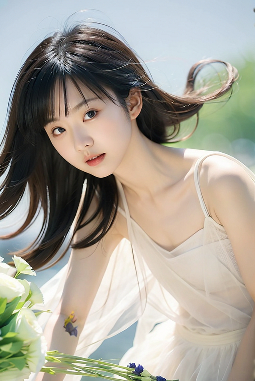 白月光少女写真,纯净氛围感美女艺术照#美女# #性感美女# #养眼美女