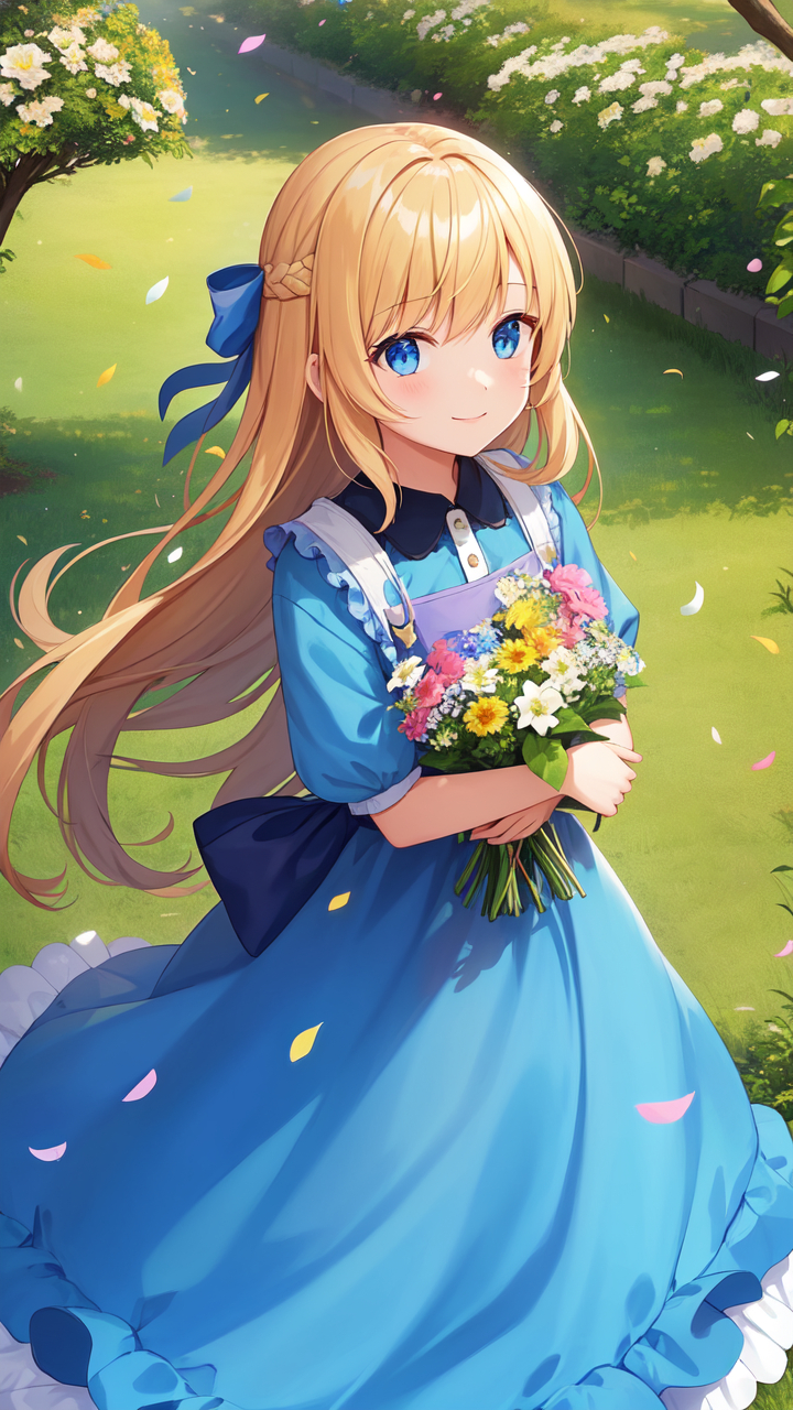 7月创作激励计划# #ai绘画# #二次元# 长发少女甜美微笑