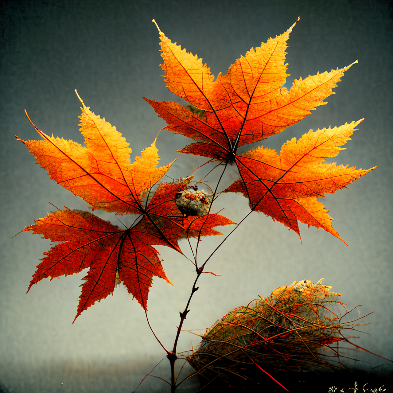 柿叶翻黄枫叶红,一江涨起芦花风.写实,艺术,闲适#百度文心一言来了