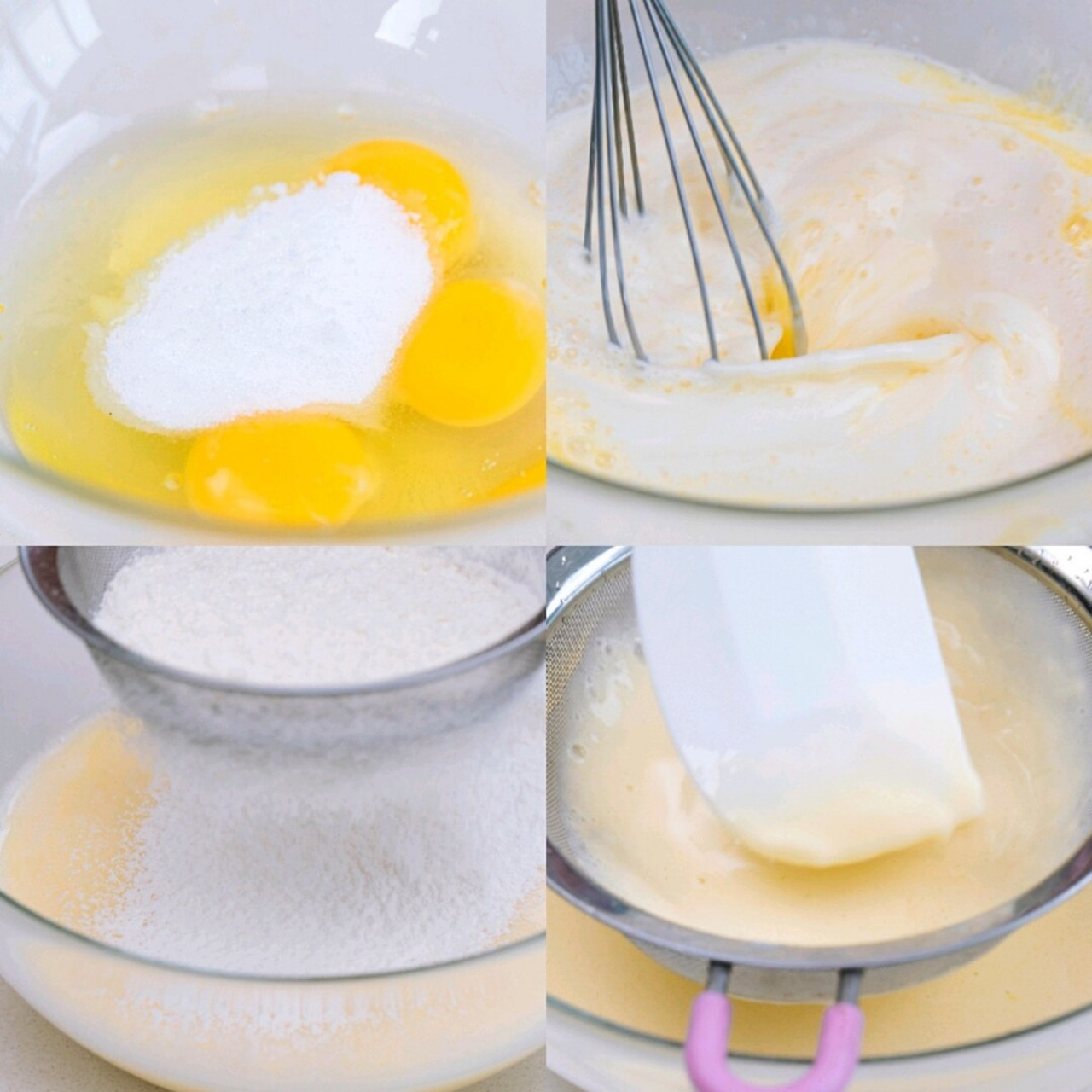 西瓜草莓千层蛋糕[哼] 材料:模具:6寸慕斯圈,4寸慕斯圈,千层饼皮:鸡蛋