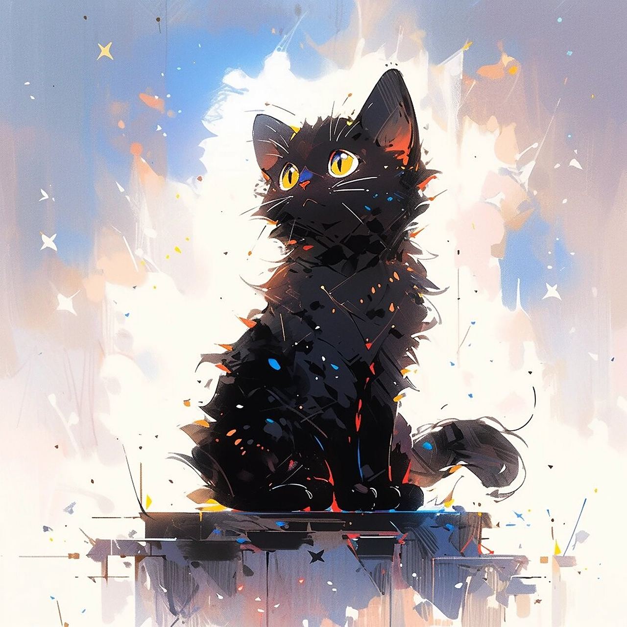 炸毛小黑,是一只活泼可爱的小猫咪