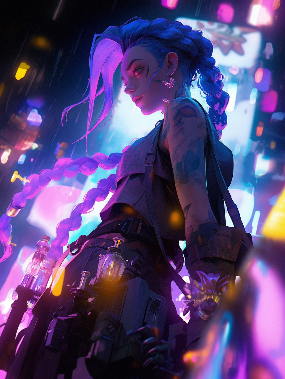 暴走萝莉-金克斯!#lol英雄联盟# #ai绘画# #ai黑科技