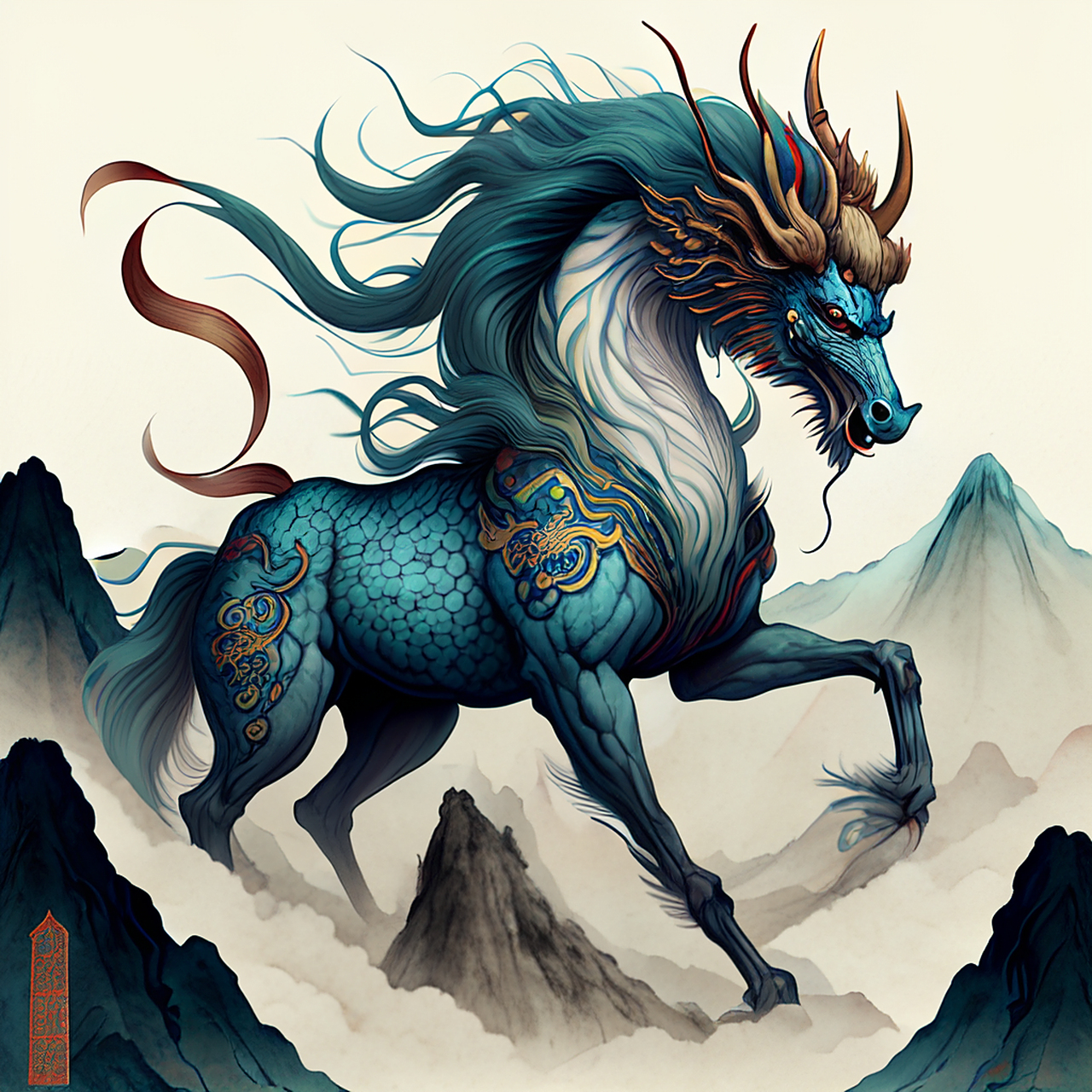 敕遣下山开瞽矇.被发鞭麒麟,恬静,闲静,生动#百度文心一言来了