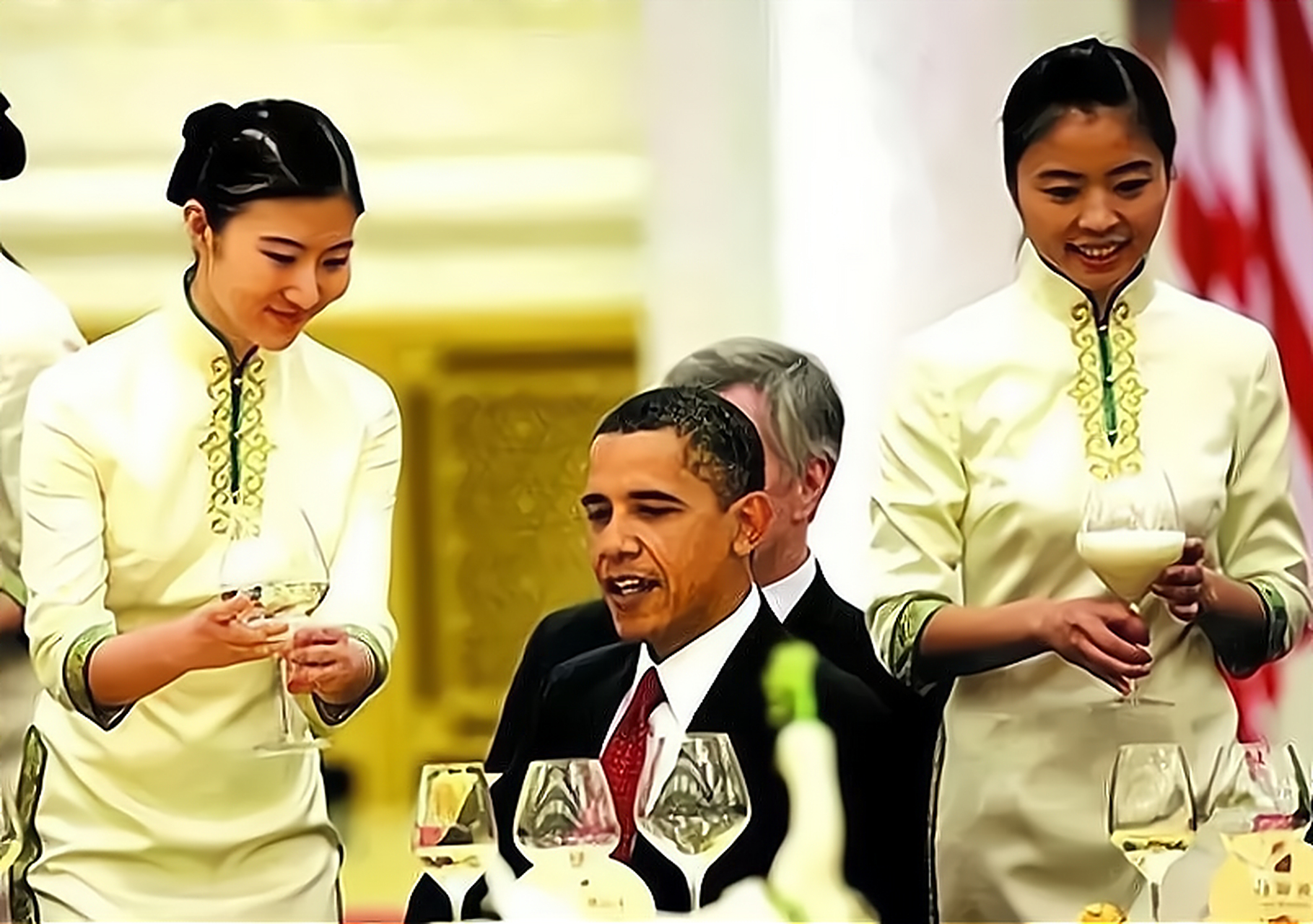 2009年,美国前总统奥巴马访问中国.