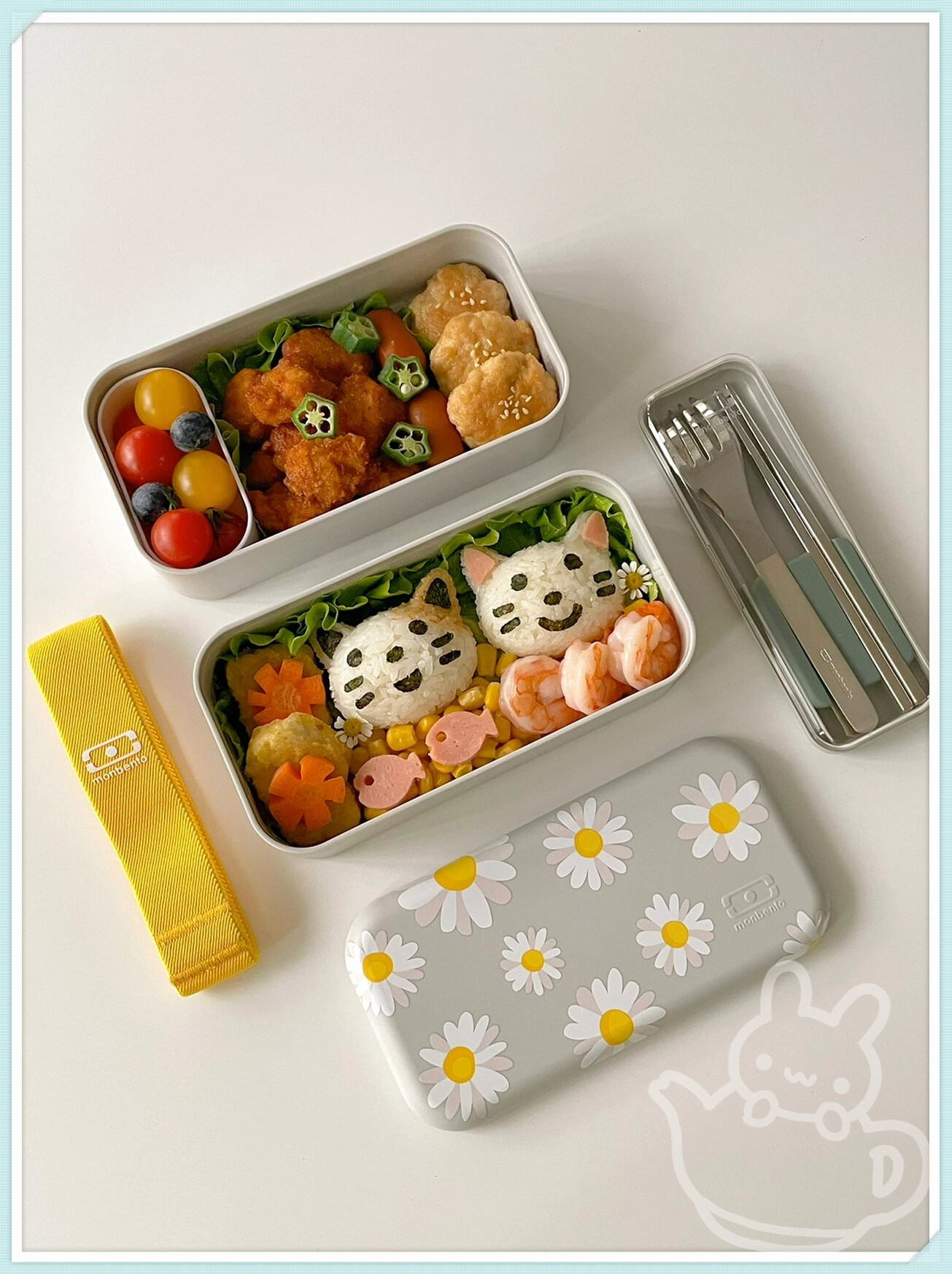 我在家里动手做了一份可爱的便当,准备送给我心爱的闺蜜