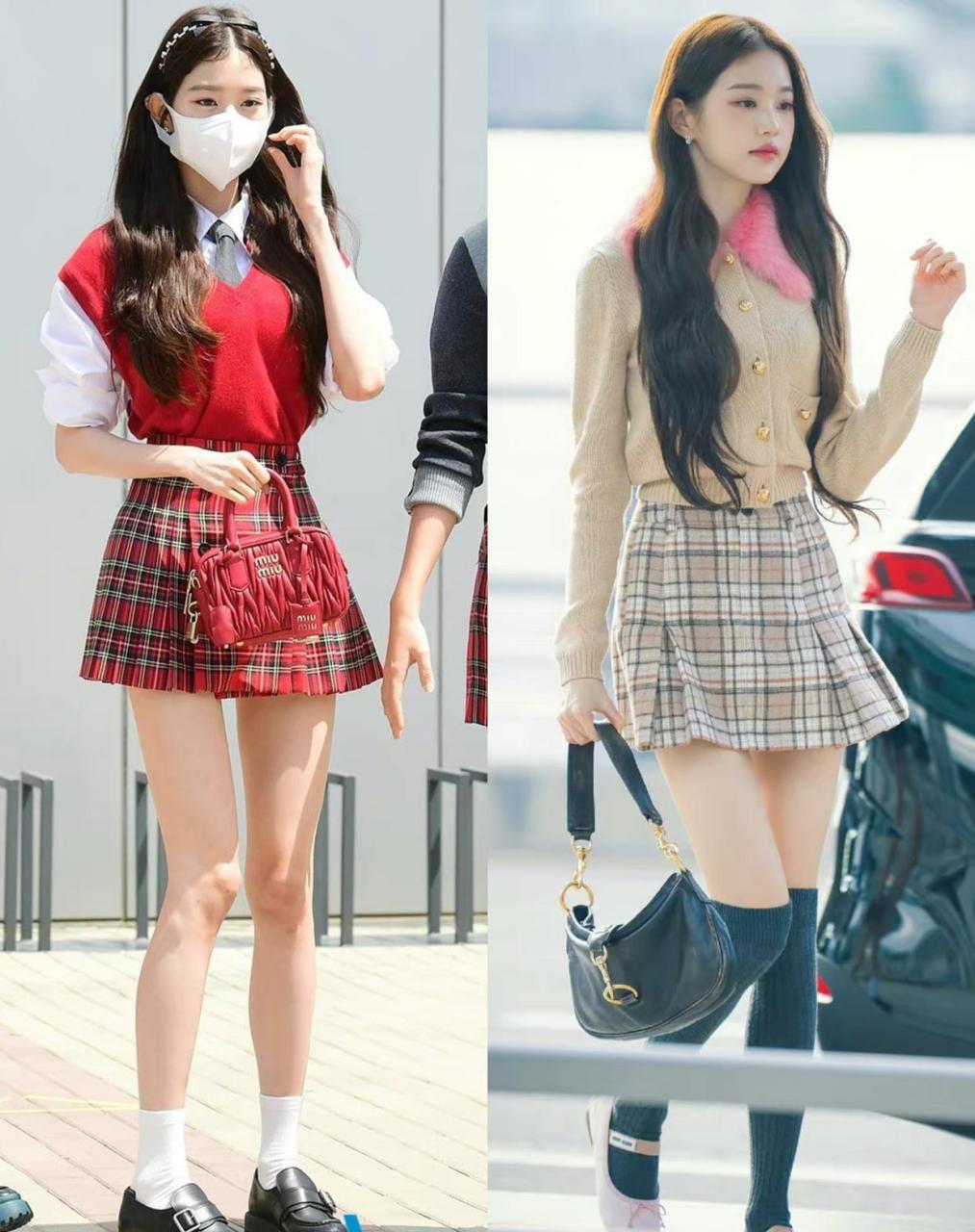 张元英春夏私服穿搭,高瘦甜系美少女[比心]