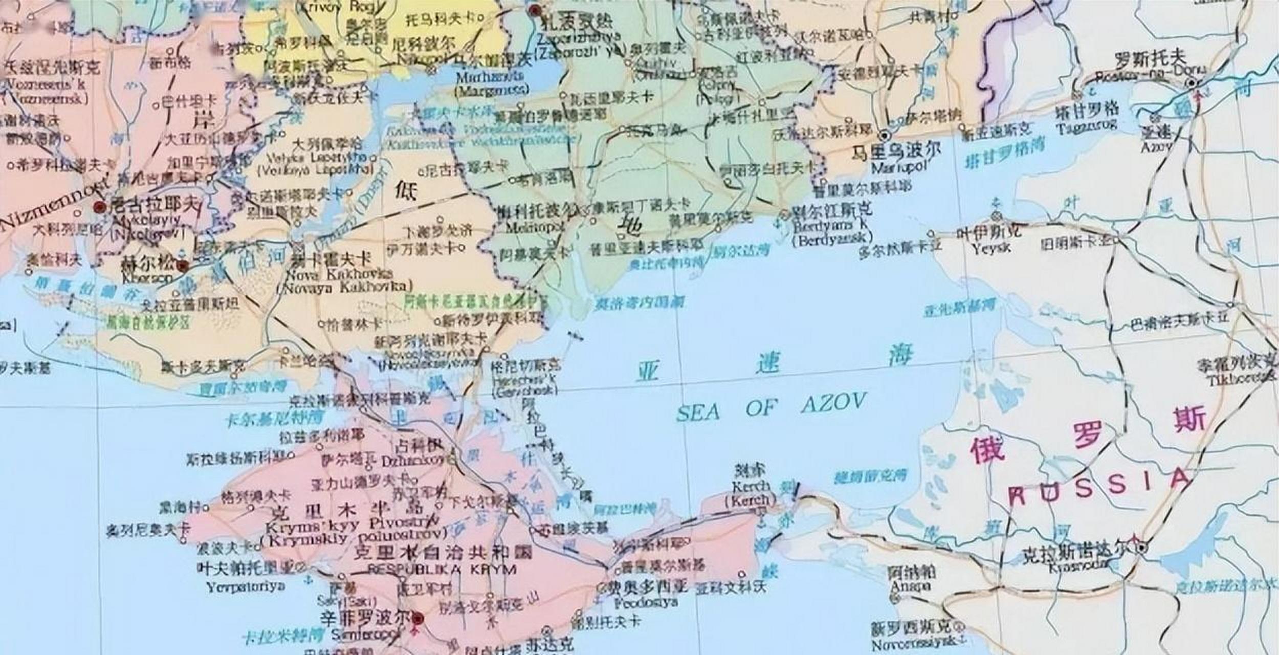 亚速海出海口地图图片