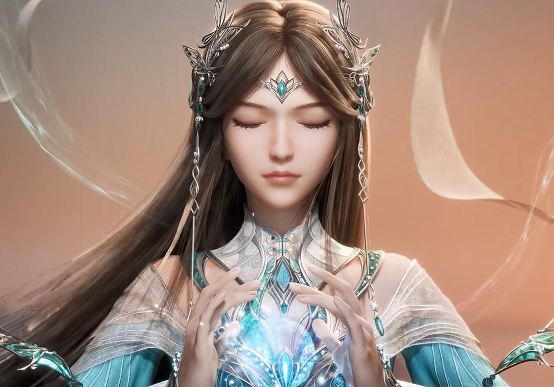 《斗罗大陆》宁荣荣九彩神女形象曝光,青衣飘带,蝴