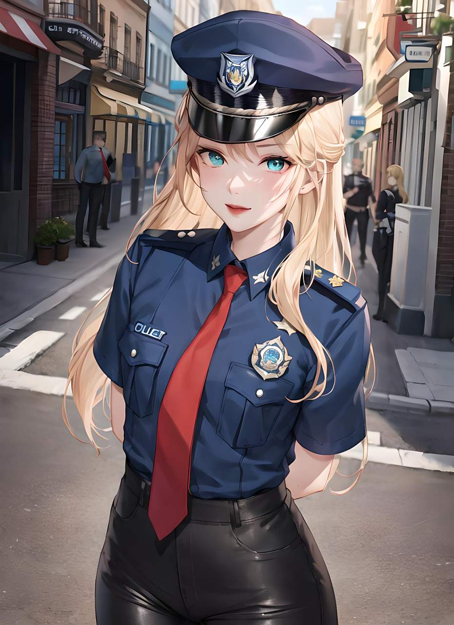 动漫壁纸--二次元女警姐姐 她是二次元中的正义代言,一位威风凛凛的