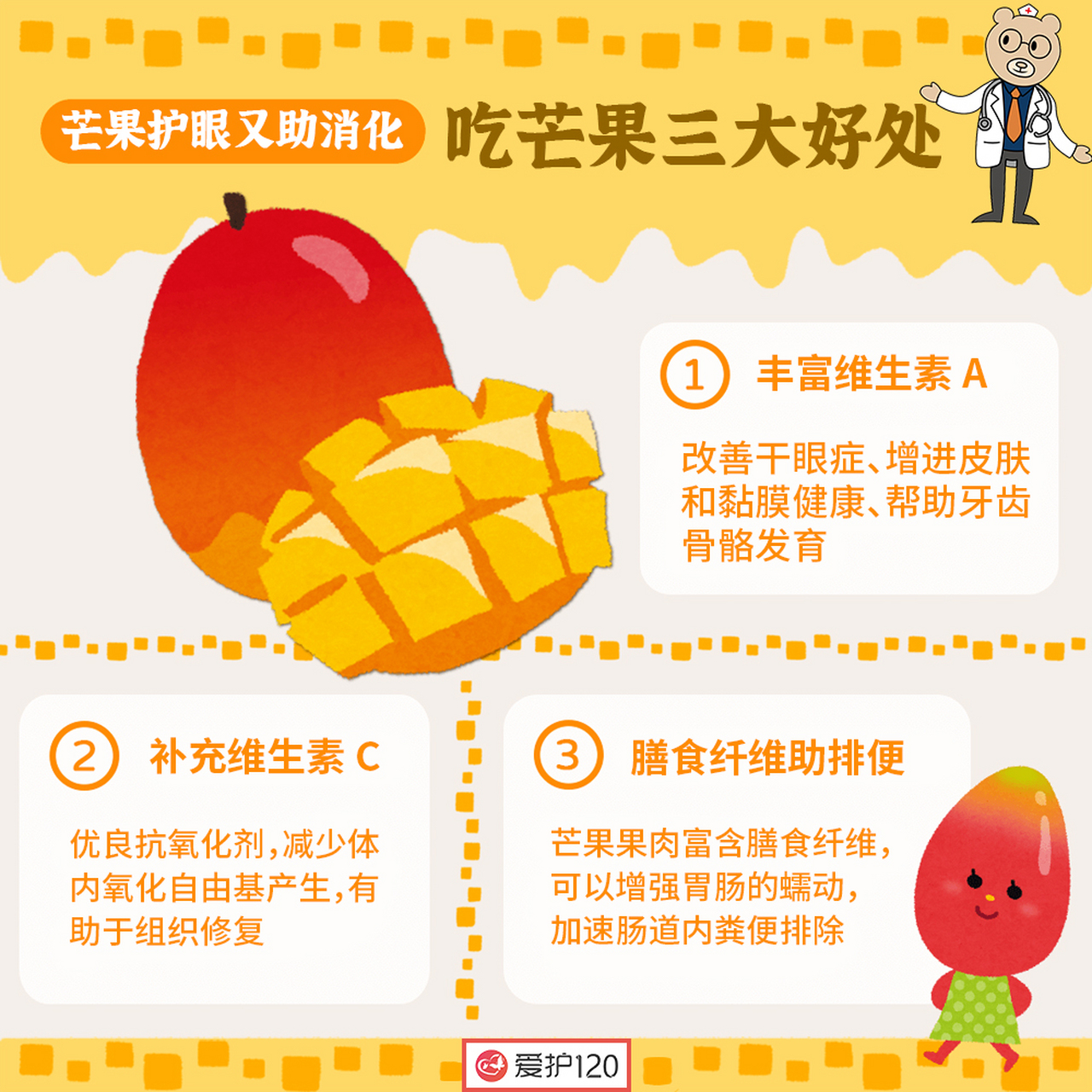 【芒果护眼又助消化,吃芒果三大好处】  国内有着种类丰富且又甜美