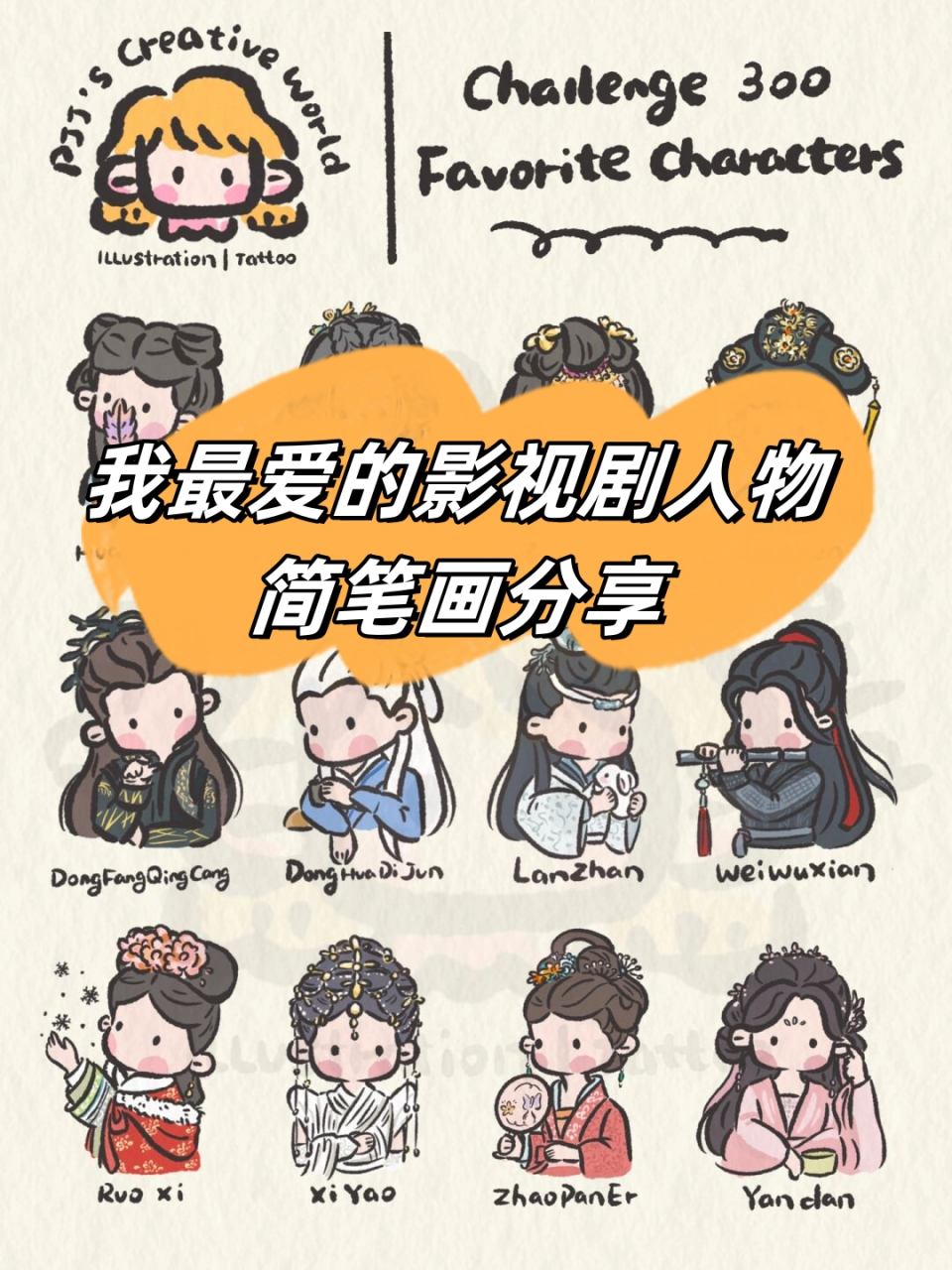 我最爱的影视剧人物简笔画分享  我从小以为我看的古装剧,仙侠剧,宫斗