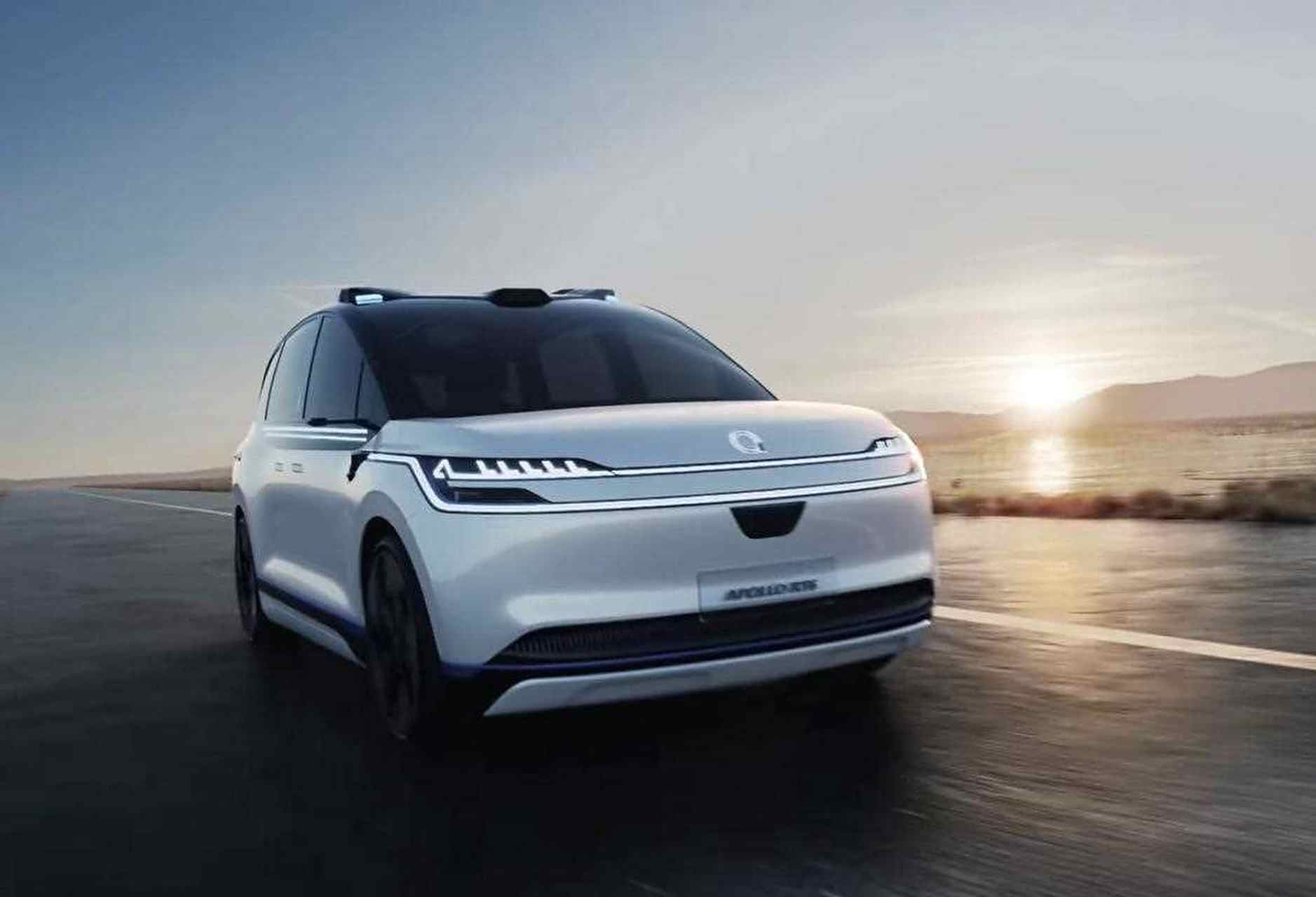 百度发布第六代量产无人车apollo rt6车型为mpv,配有侧滑门,支持有