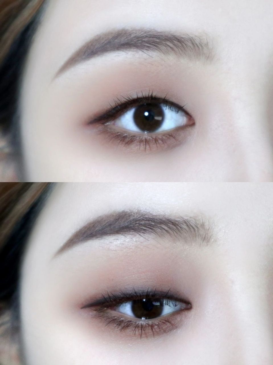 单眼皮内双 清淡系列圆眼甜妹 眼妆画法!