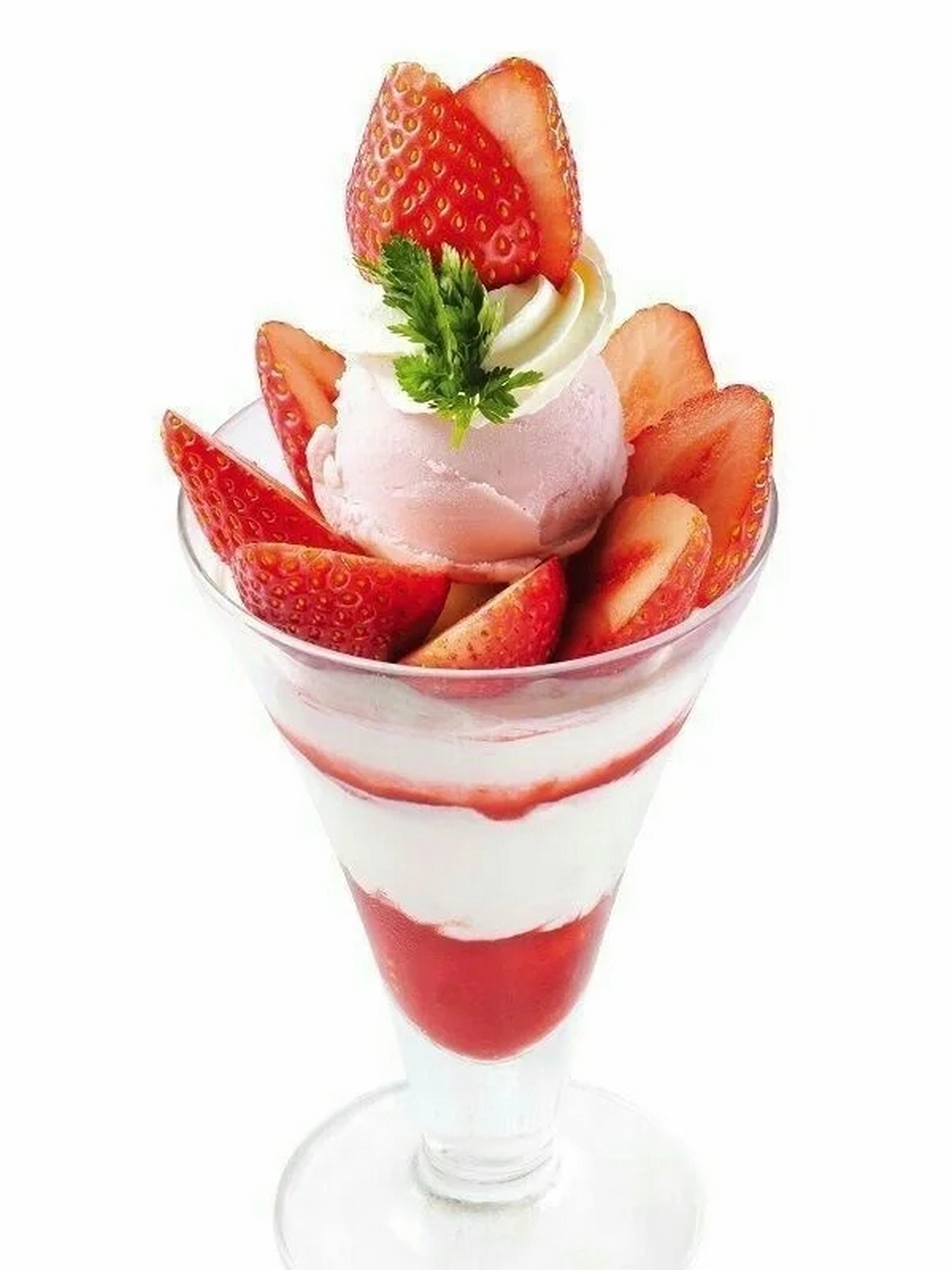 草莓芭菲白底图