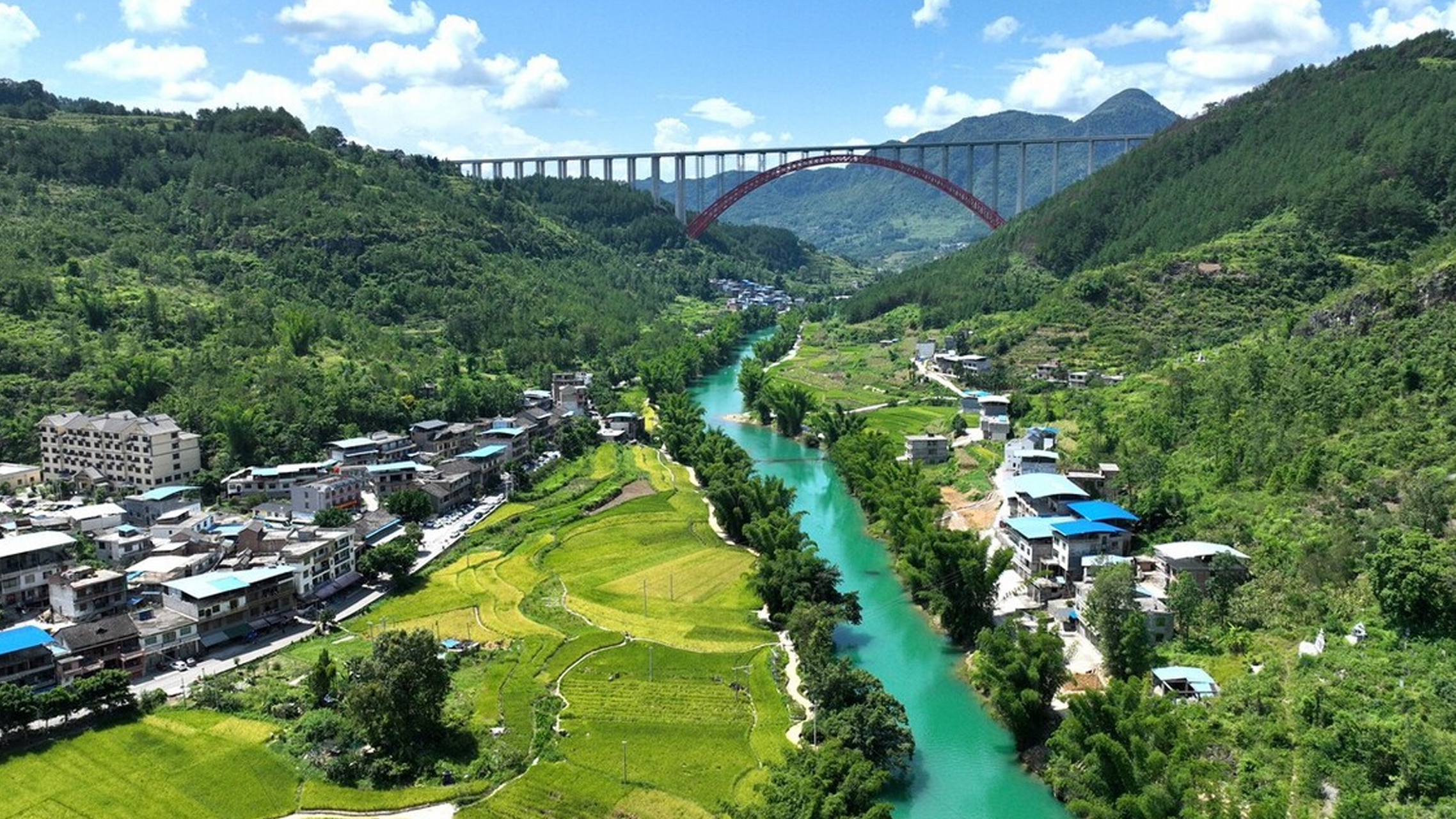 夏日的贵州罗甸大小井风景区,一路上车来车往,景区内游人络绎不绝.