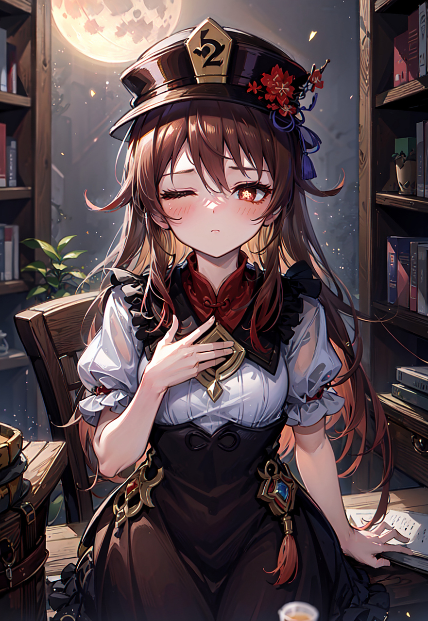 有点羞涩的胡桃[滑稽][滑稽]  #胡桃##原神