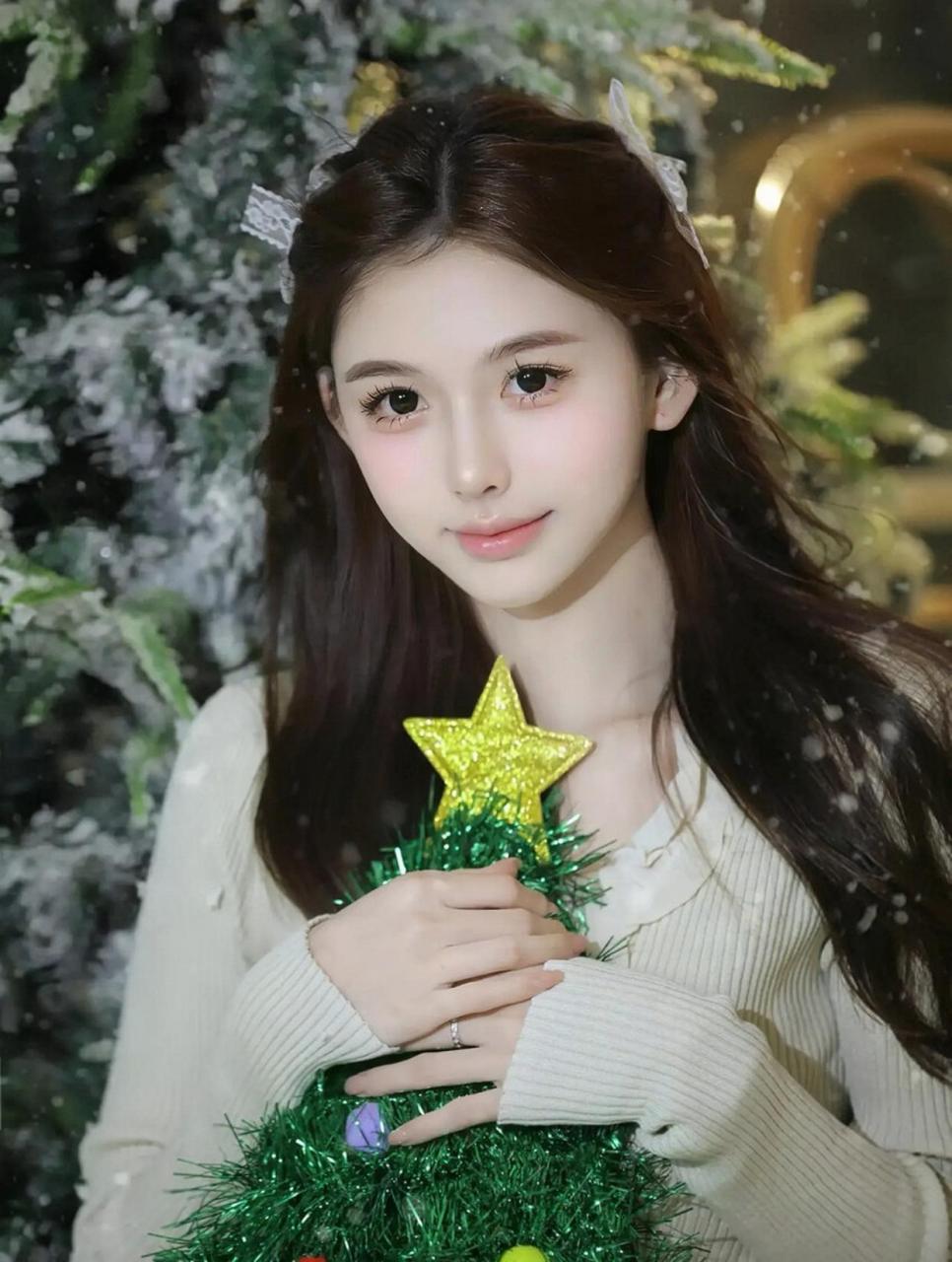 睫毛长长,天生丽质美少女