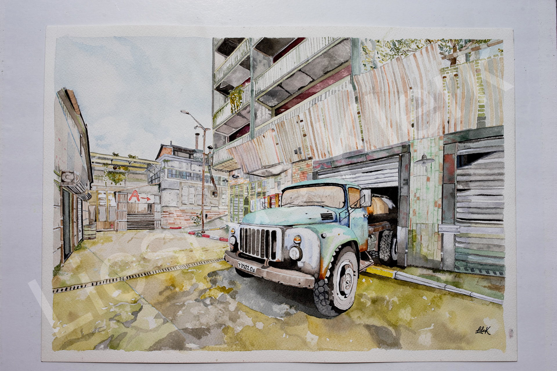 叉车(de_cache)局部图, 一位csgo玩家的妈妈给ta画的叉车(de_cache)