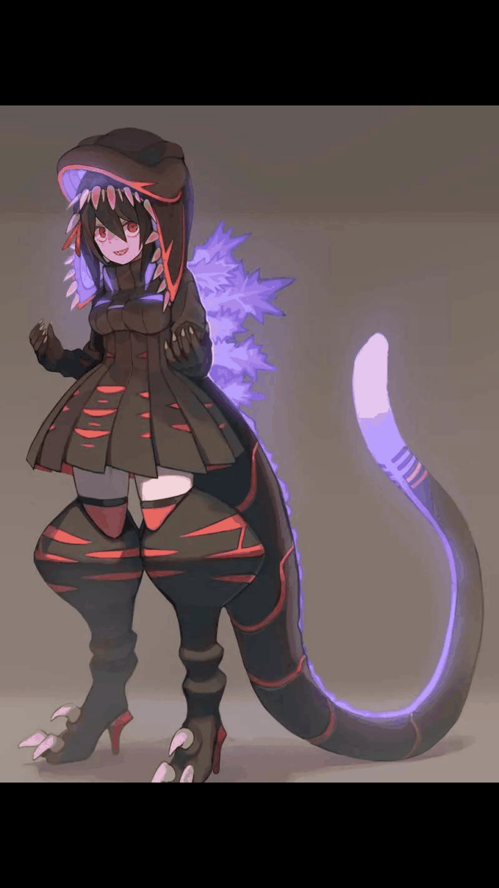 gif创作人# 真哥斯拉拟人化,可爱捏 [看]