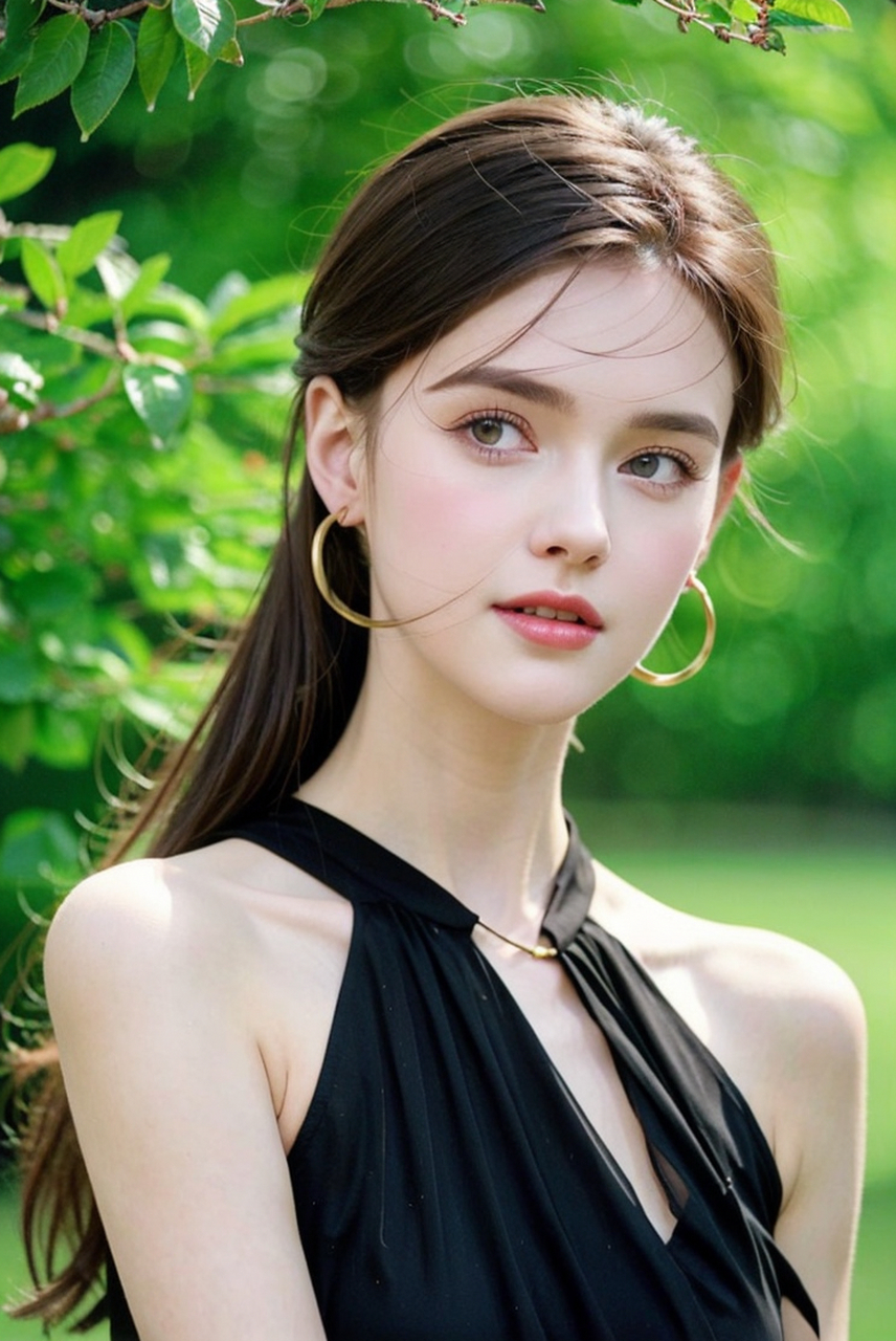 气质欧美女神性感吊带长裙写真,户外美少女高清壁纸#美女# #街拍美女