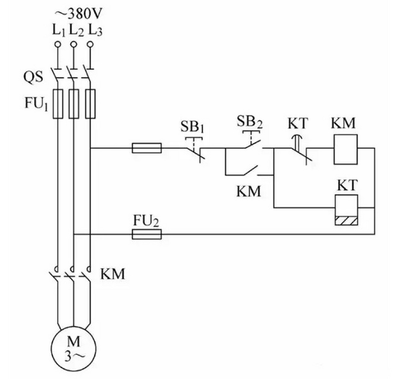 动态创作月#三相电动机:1台延时控制 2台延时控制电路原理图!