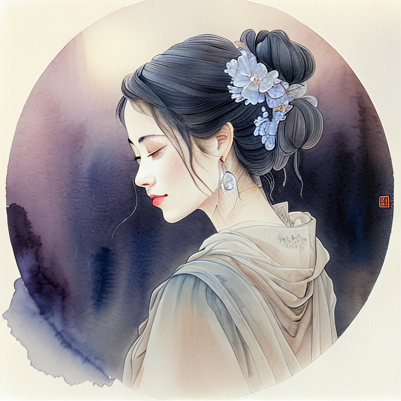 百度ai绘图黑科技#壁纸,微视图,古风绘画,中国风,描绘古诗词,古典美.