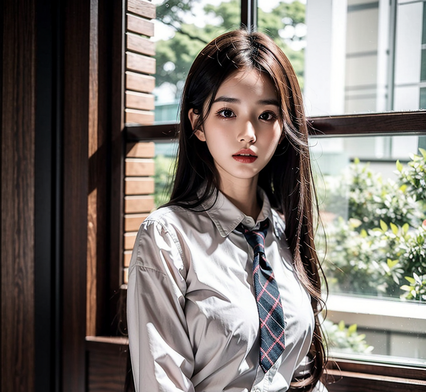 这是清纯甜美的学生妹,她的笑容像春天的阳光,温暖而明媚.#校花