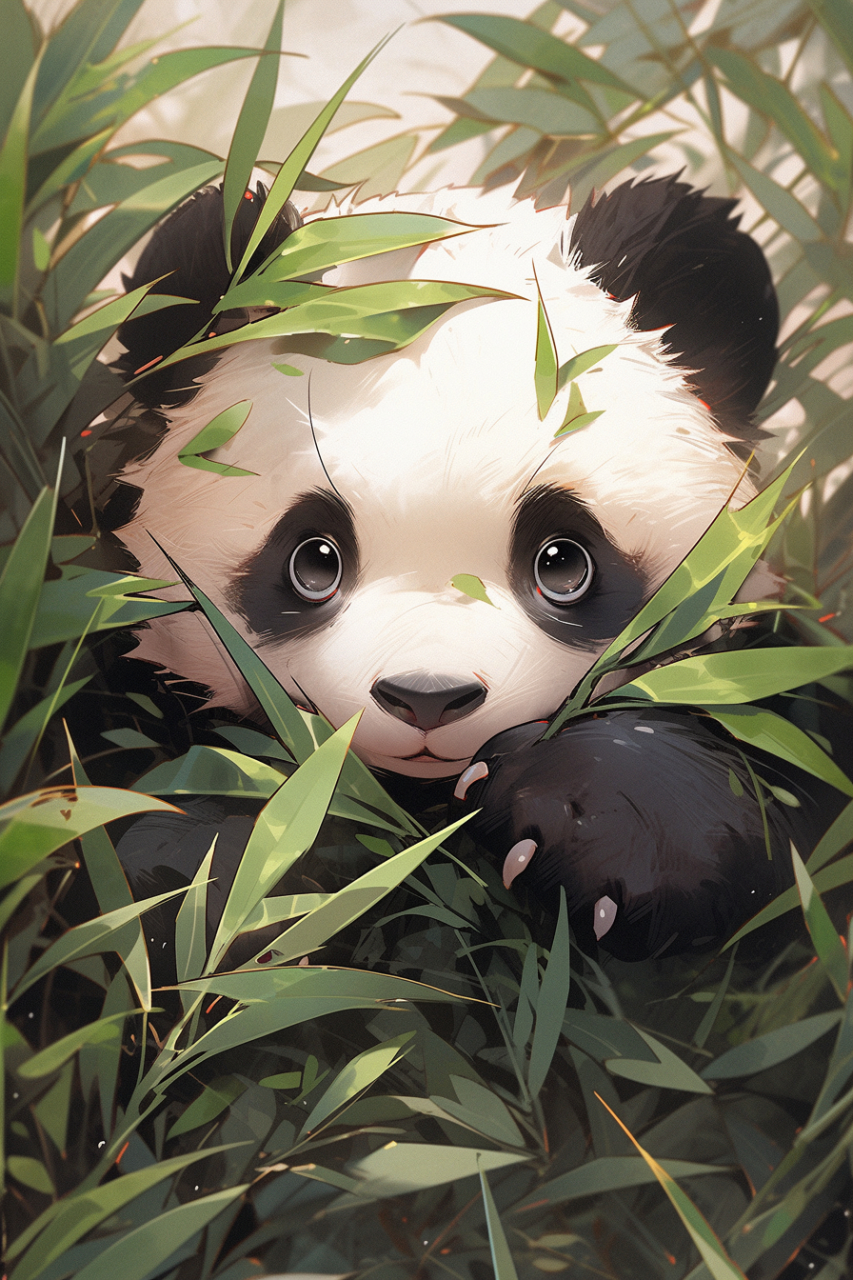 熊猫宝宝,可爱的熊猫!#ai绘画