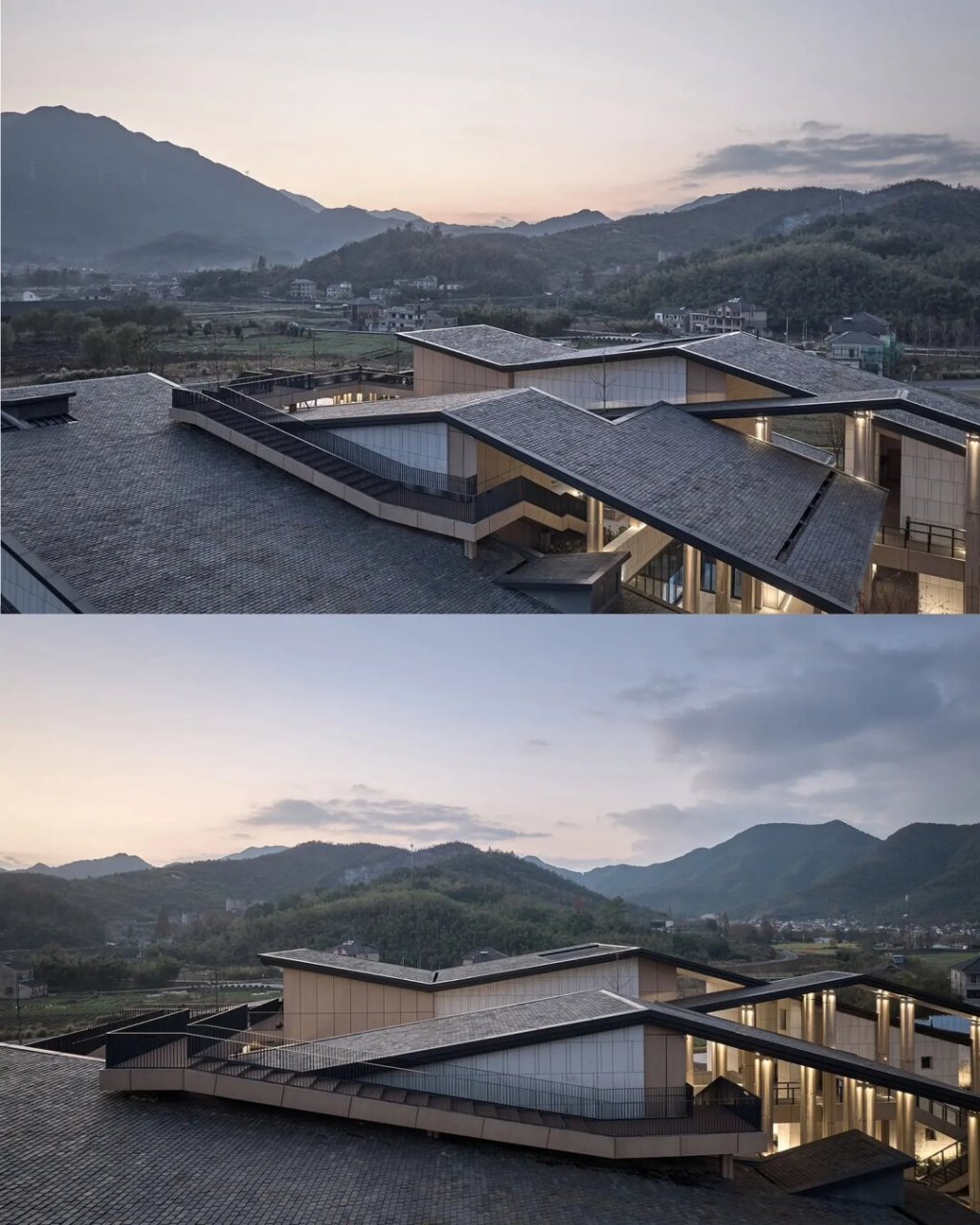 折顶相山-游客中心设计1  余村位于浙江省湖州市安吉县天荒坪镇,是"