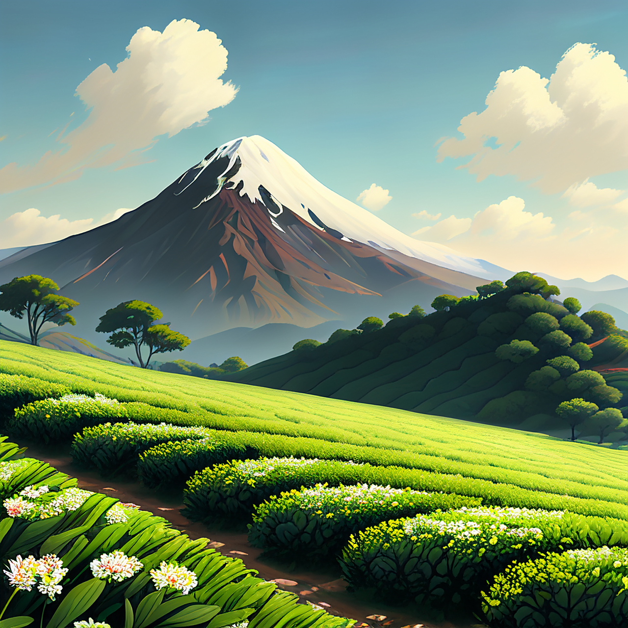 茶山春物近,那得共追寻.安谧,朦胧,中国风#百度ai绘图黑科技