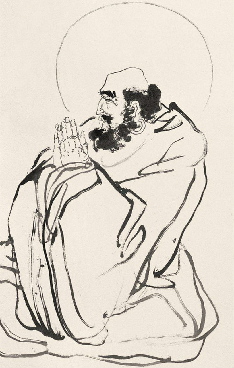 达摩祖师# 菩提本无树,明镜亦非台;本来无一物,何处惹尘埃.