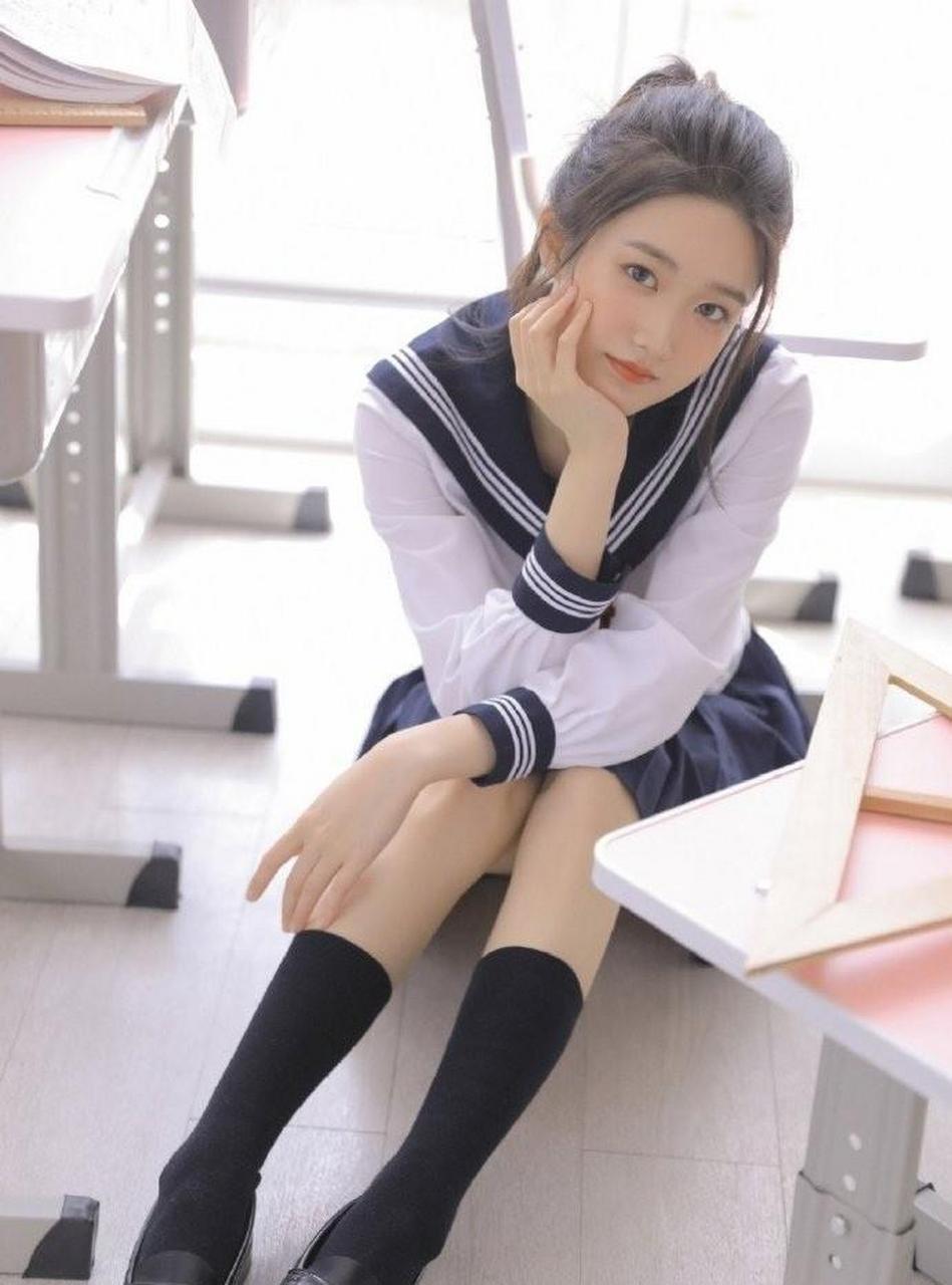 日系小清新女孩jk校服写真