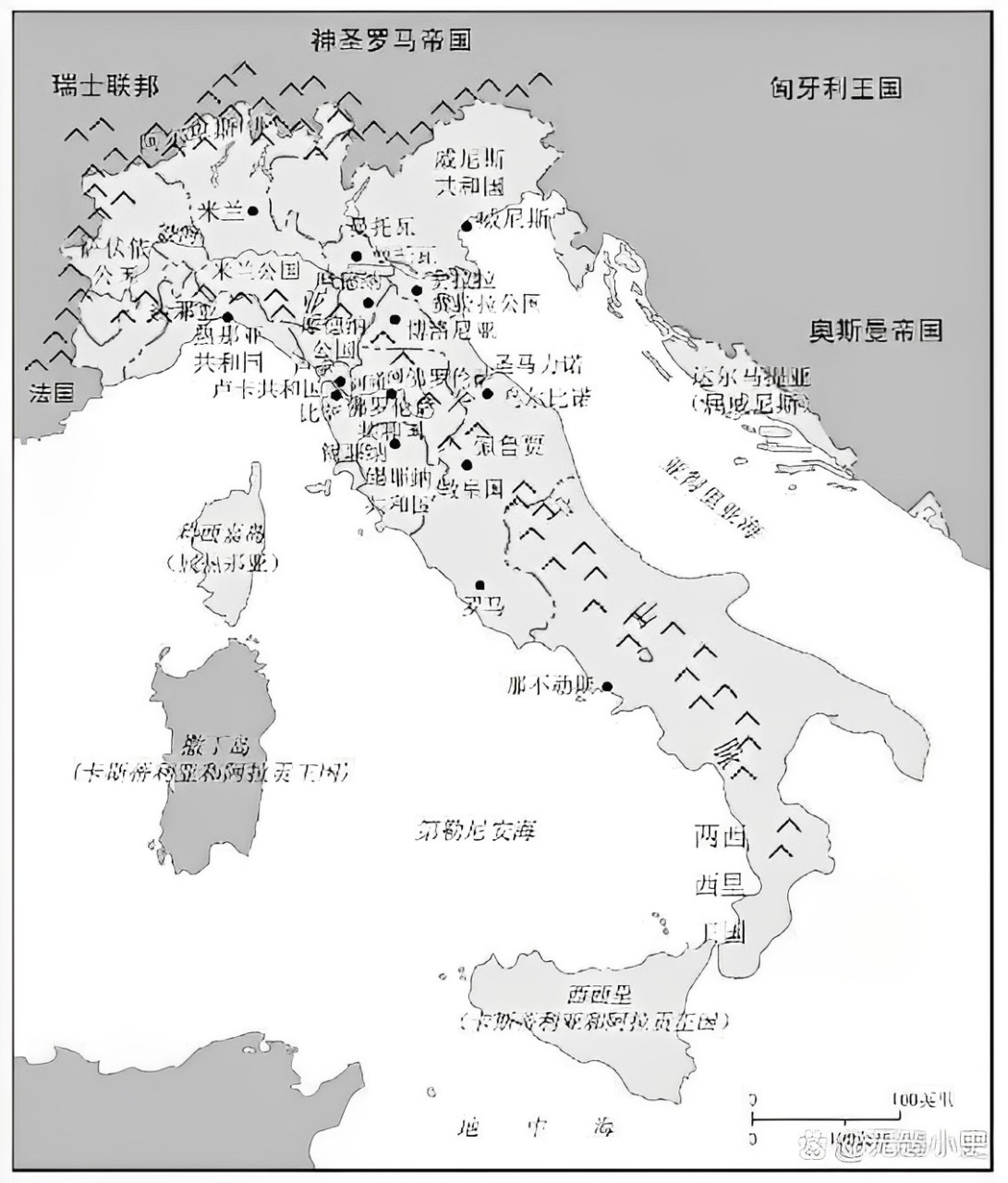 15世纪的城邦是意大利半岛的基本政治单位,随着许多城邦被一个更强大