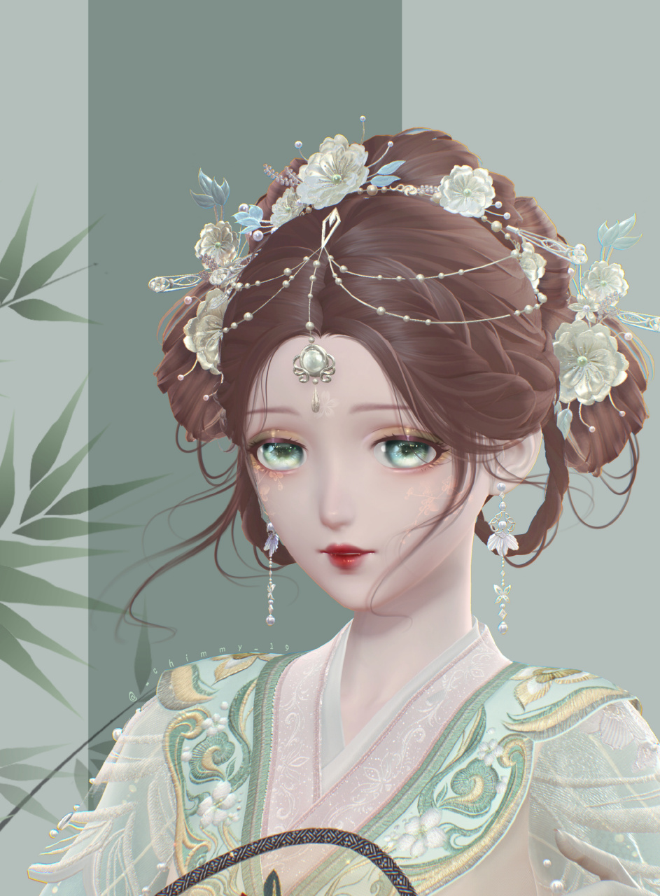 闪耀暖暖中那些美丽的大头照 #动漫插画# #古风插画