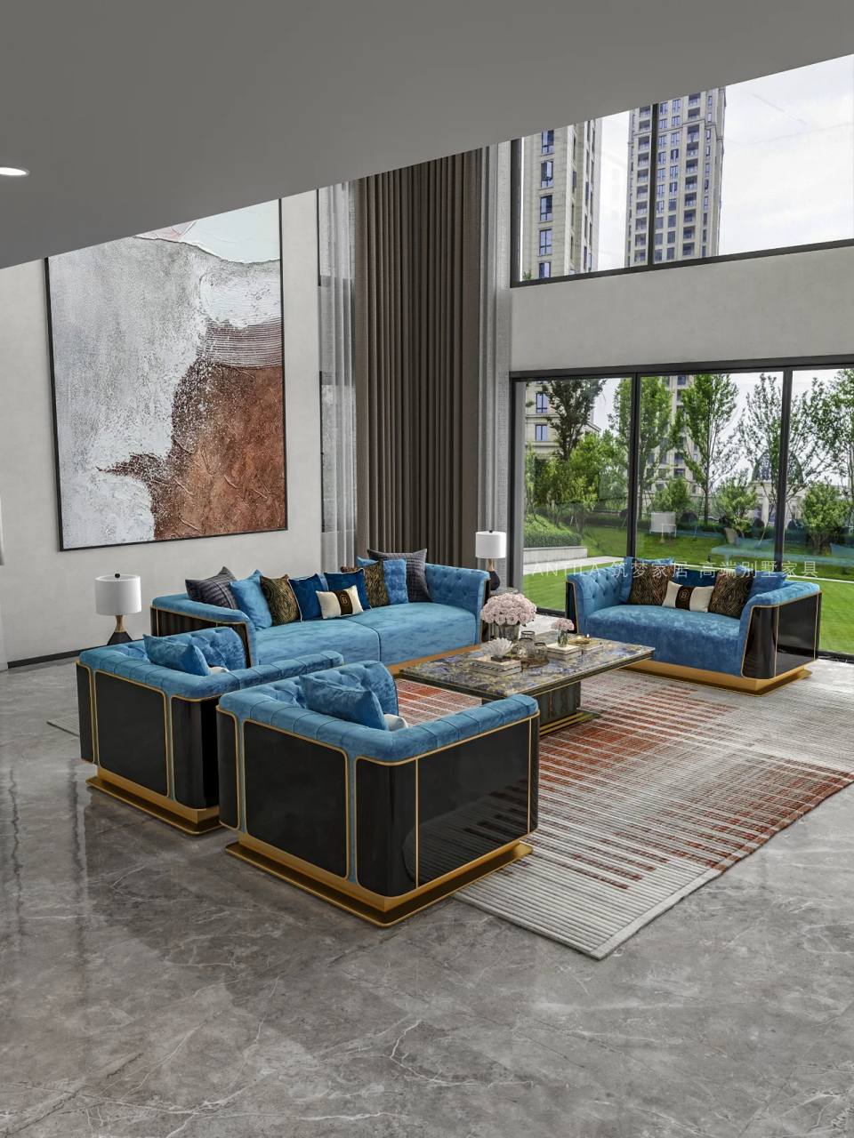 谁懂啊6015和上亿总裁之间就缺这巴夏沙发  来自意大利的巴夏居品