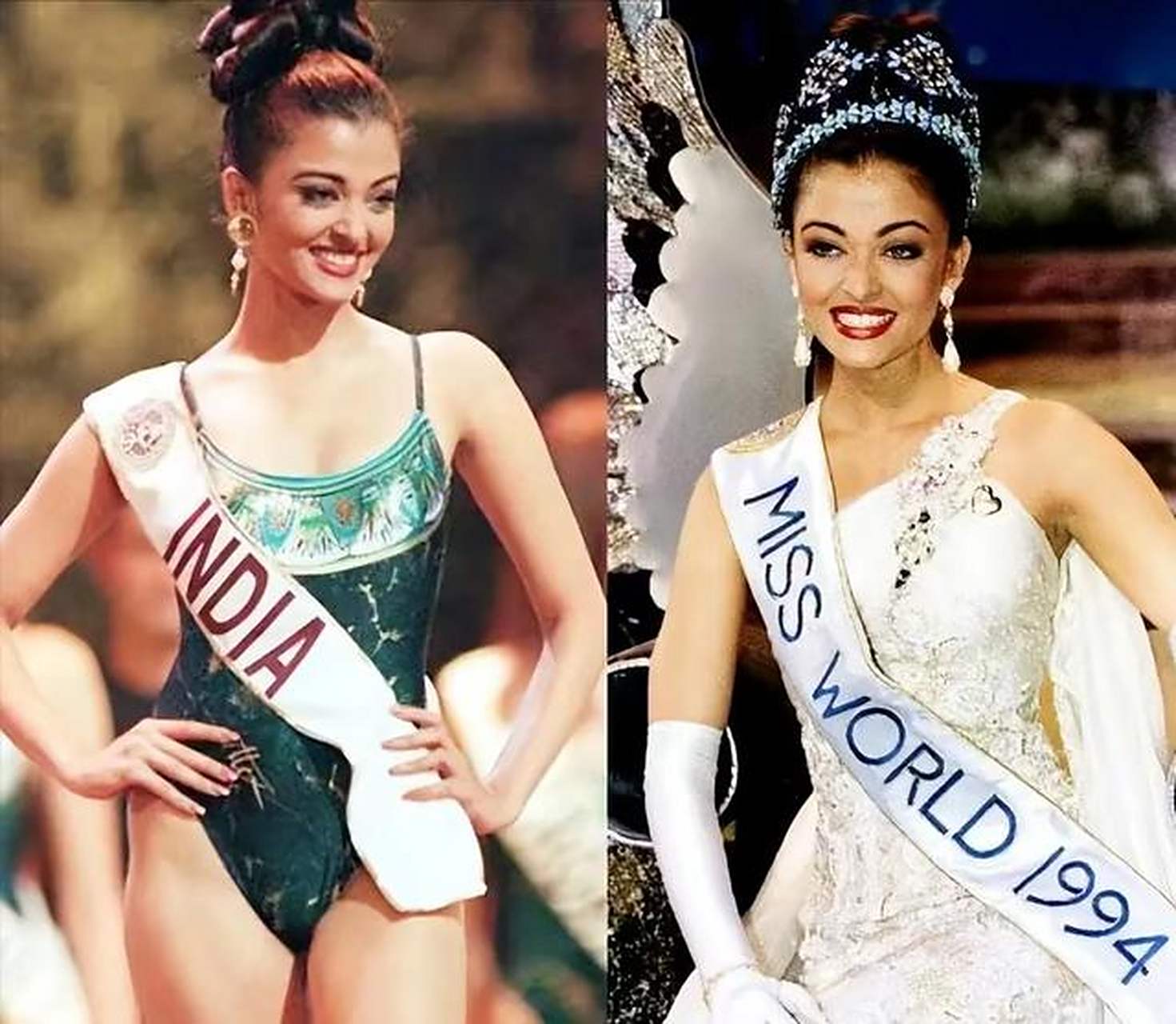 印度第一美女艾西瓦娅·雷(aishwarya rai)1994年在南非举办的"世界