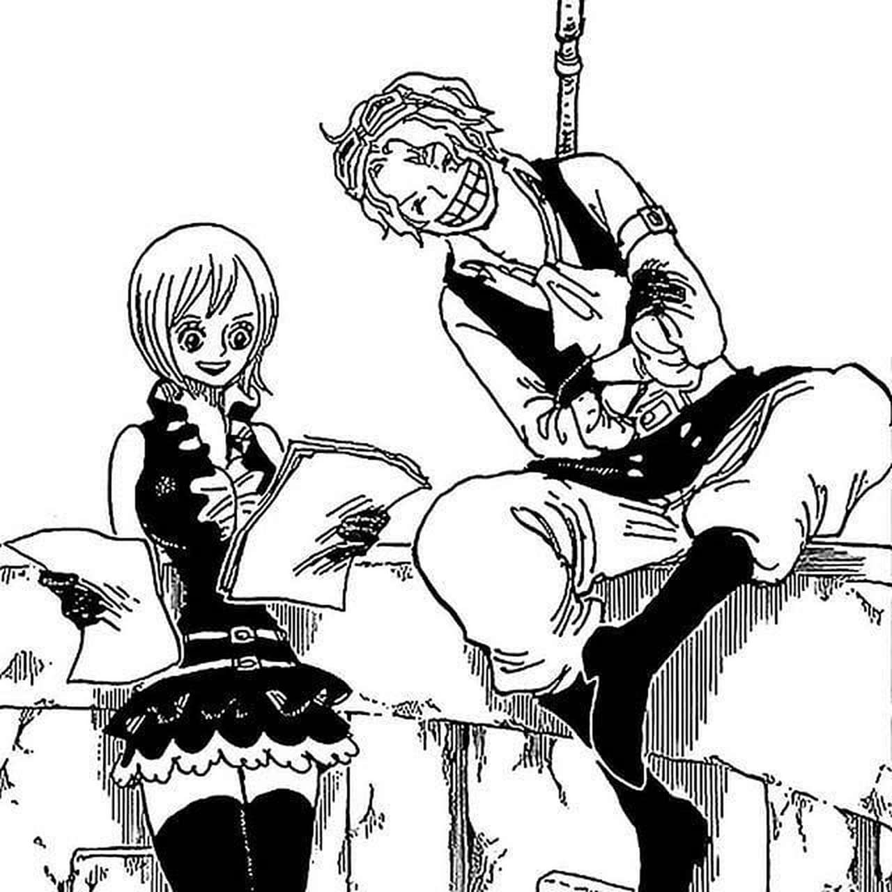 萨博和他老婆 #海贼王