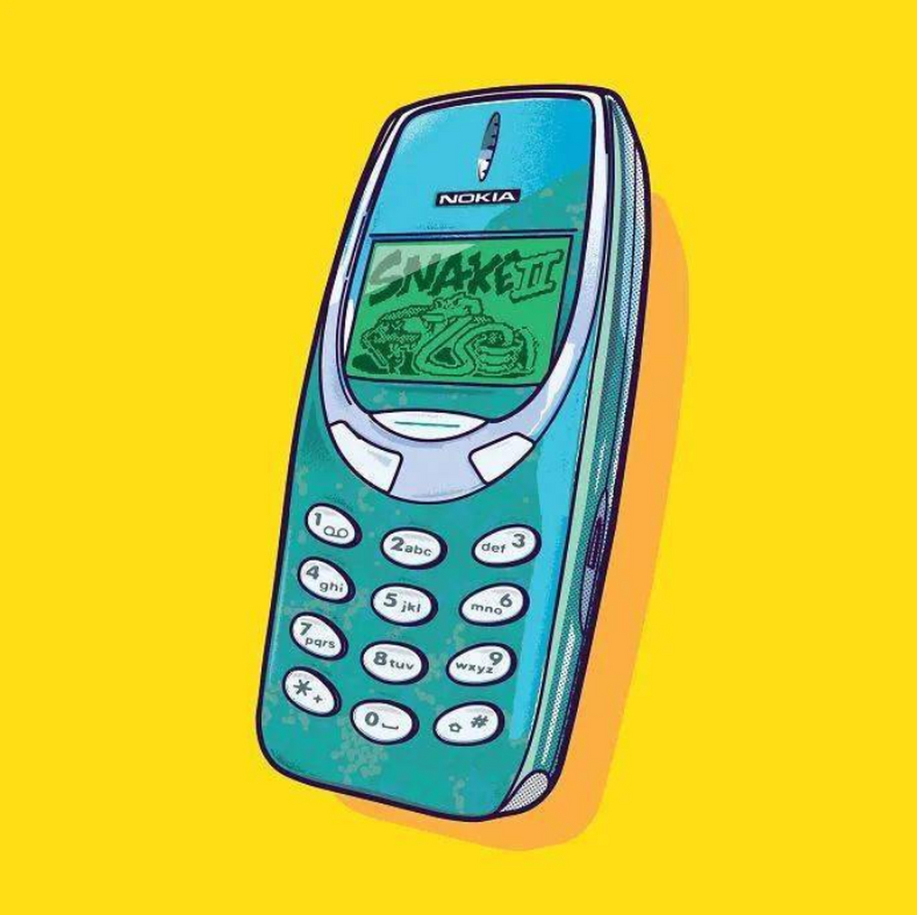 这是一台绿屏的诺基亚手机,以前人们没有找到锤子的时候,会将它暂时