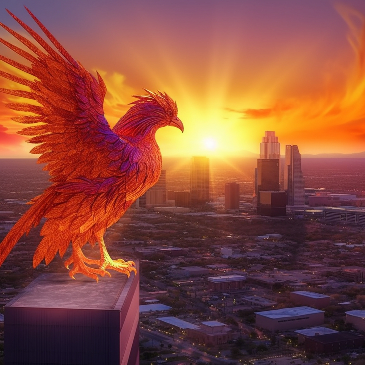 凤凰涅槃  凤凰涅槃,翅膀焕然一新, 羽翼重生,展翅乘风高飞.