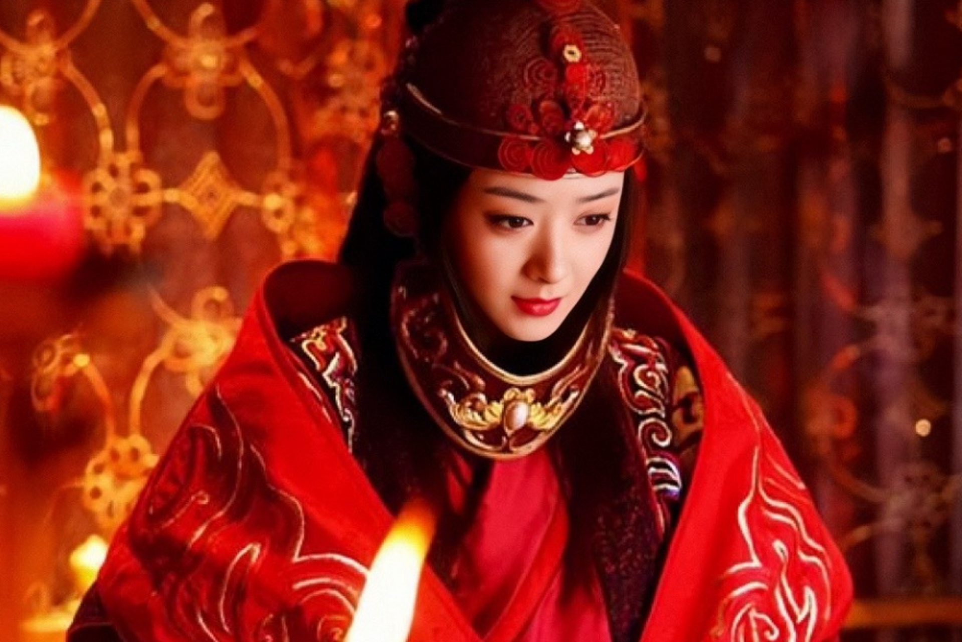 在阿保机的弟弟造反时,是述律平带领将士夺下